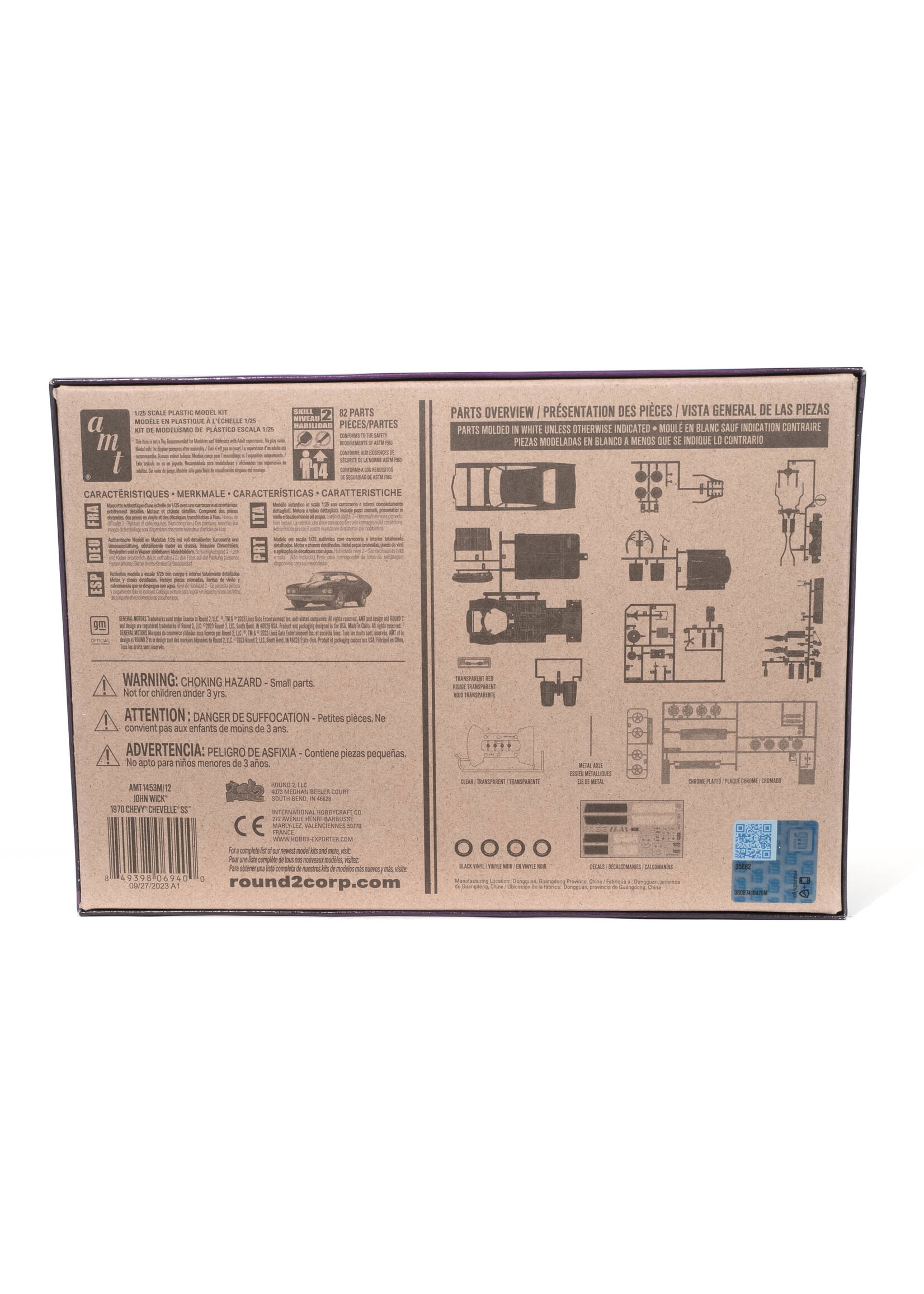 JOHN WICK 1970 CHEVY CHEVELLE AMT 1/25 MODEL KIT