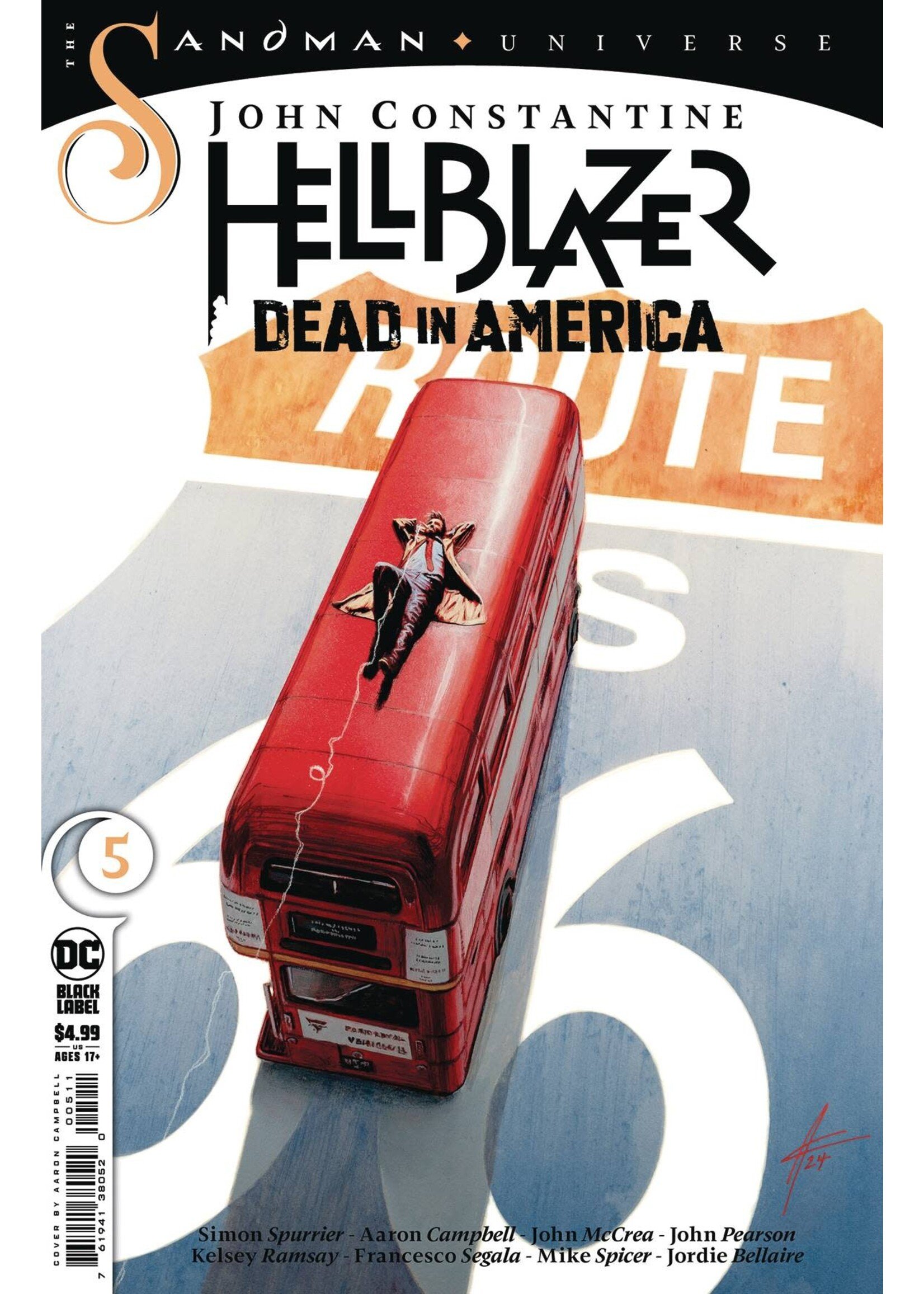 DC COMICS HELLBLAZER DEAD IN AMERICA (2023) #5