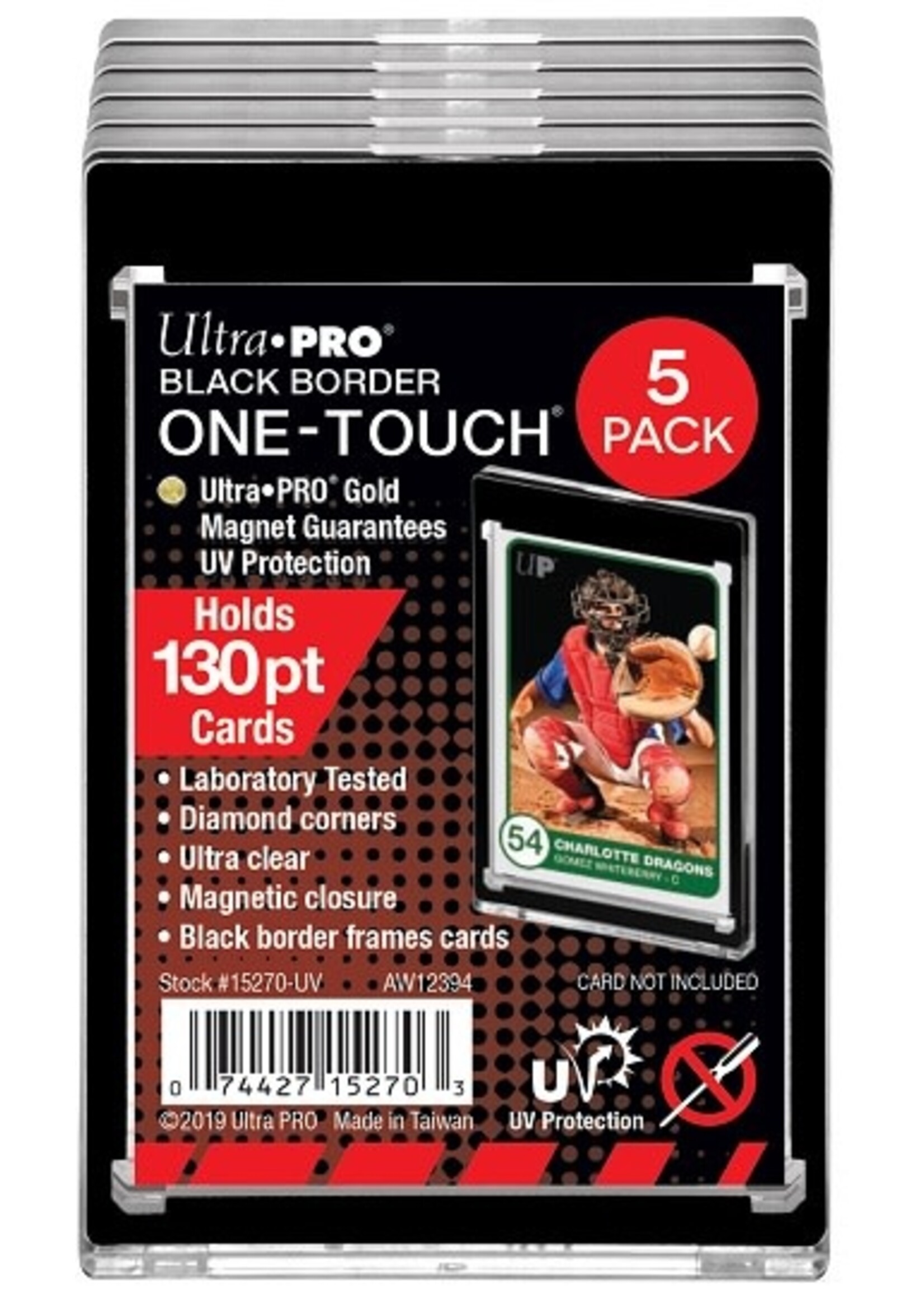 UP 1TOUCH MAGNETIC BLACK BORDER CARD HOLDER 130PT