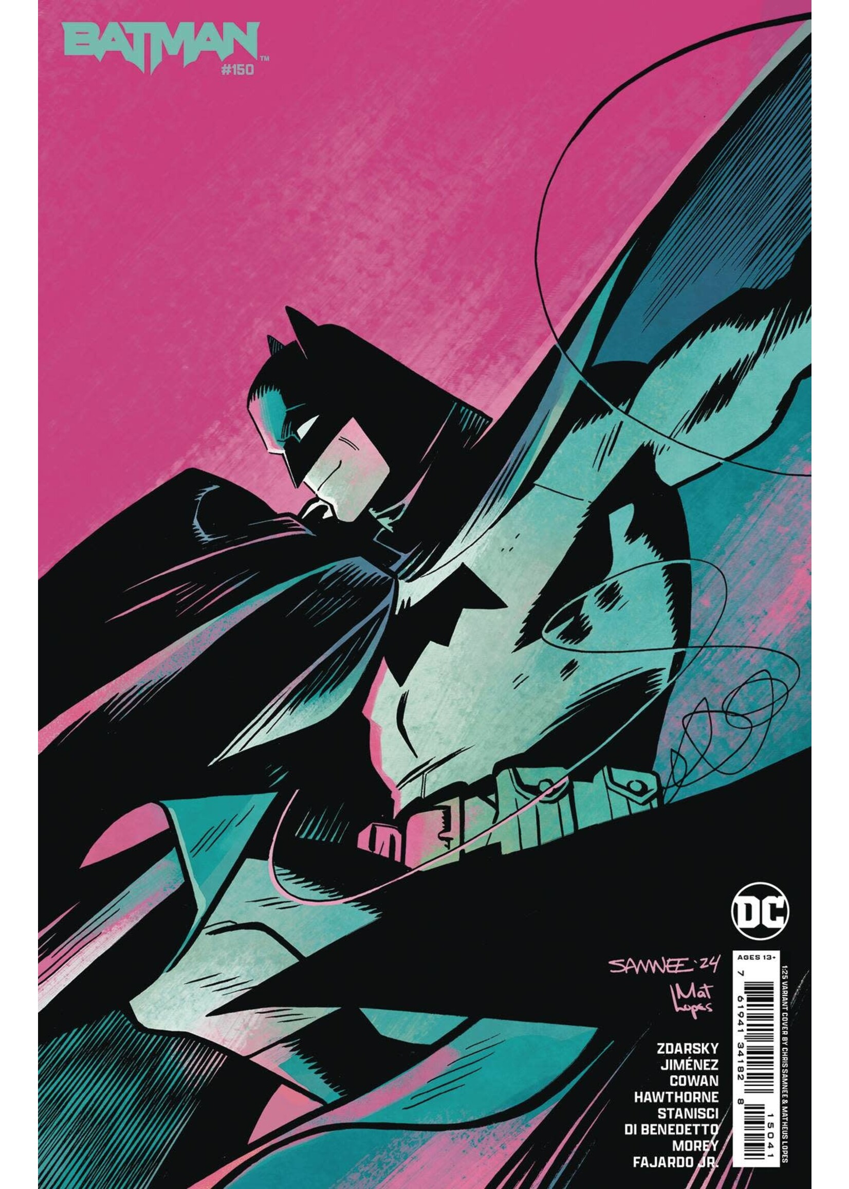 . BATMAN (2016) #150 CVR E INC 1:25 CHRIS SAMNEE CSV