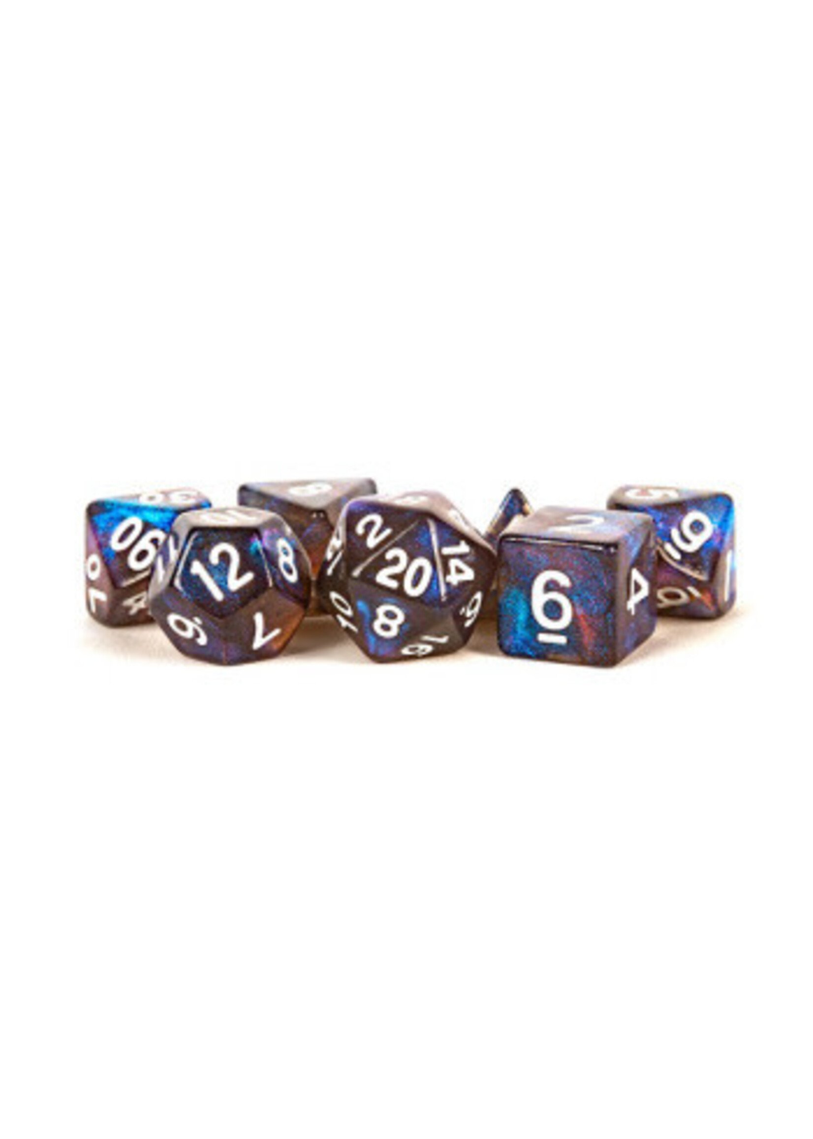 DICE ACRYLIC 16MM 7PC SET STARDUST GALAXY