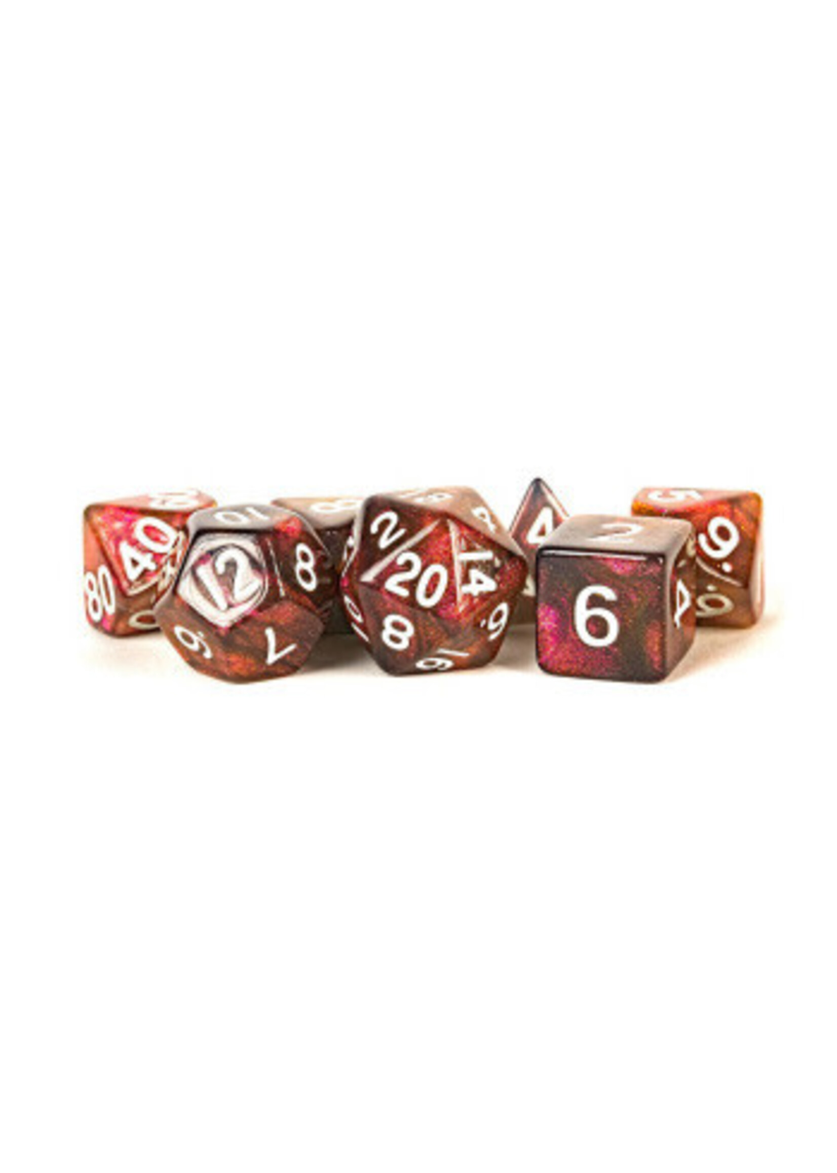 DICE ACRYLIC 16MM 7PC SET STARDUST SUPERVOLCANO