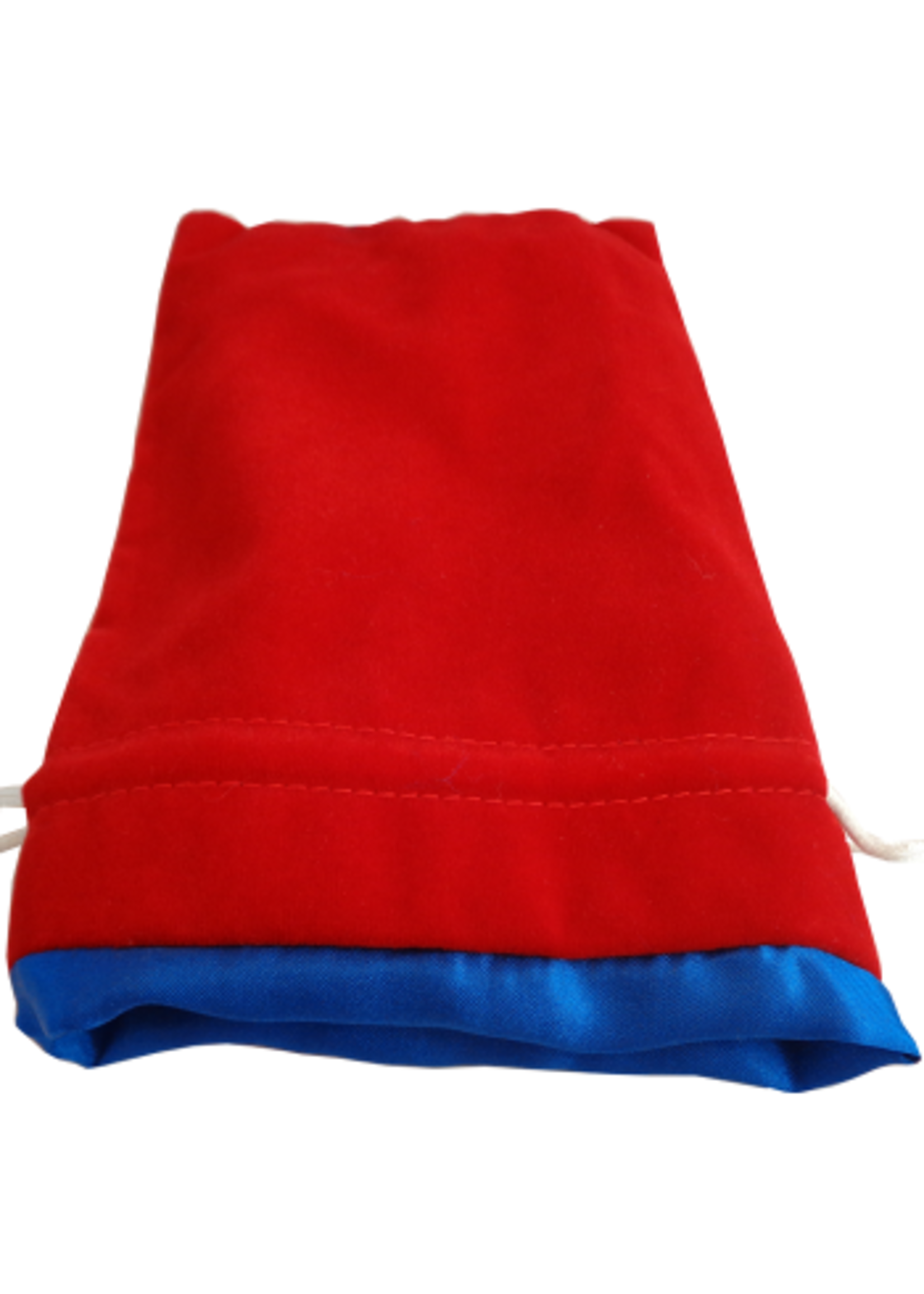 DICE BAG LARGE VELVET DICE BAG RED W/ BLUE SATIN