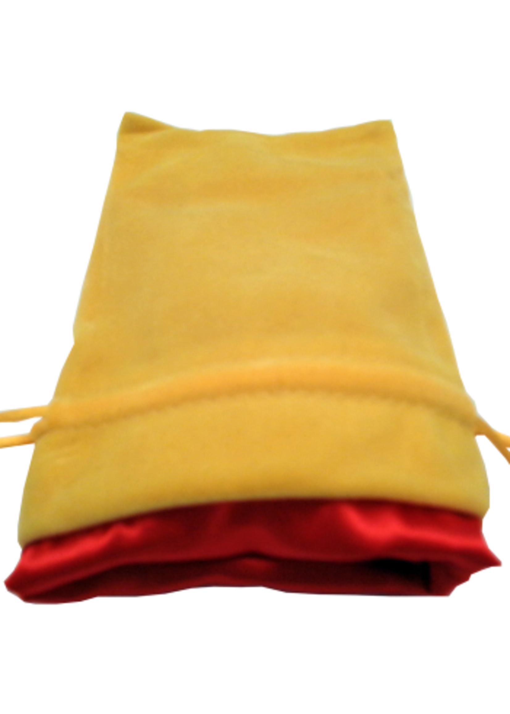 DICE BAG SMALL VELVET DICE BAG GOLD W/ RED SATIN