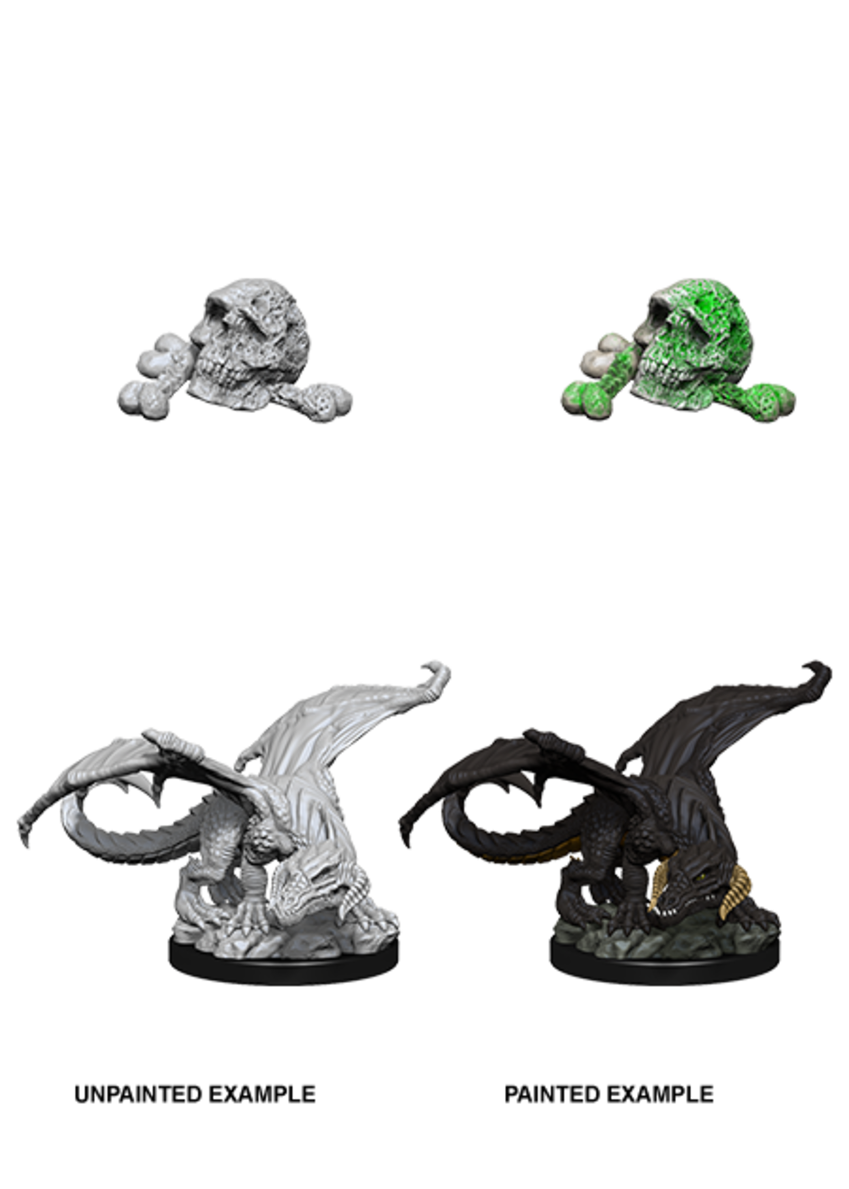 ABRAMS DND UNPAINTED MINIS WV10 BLACK DRAGON WYRMLING