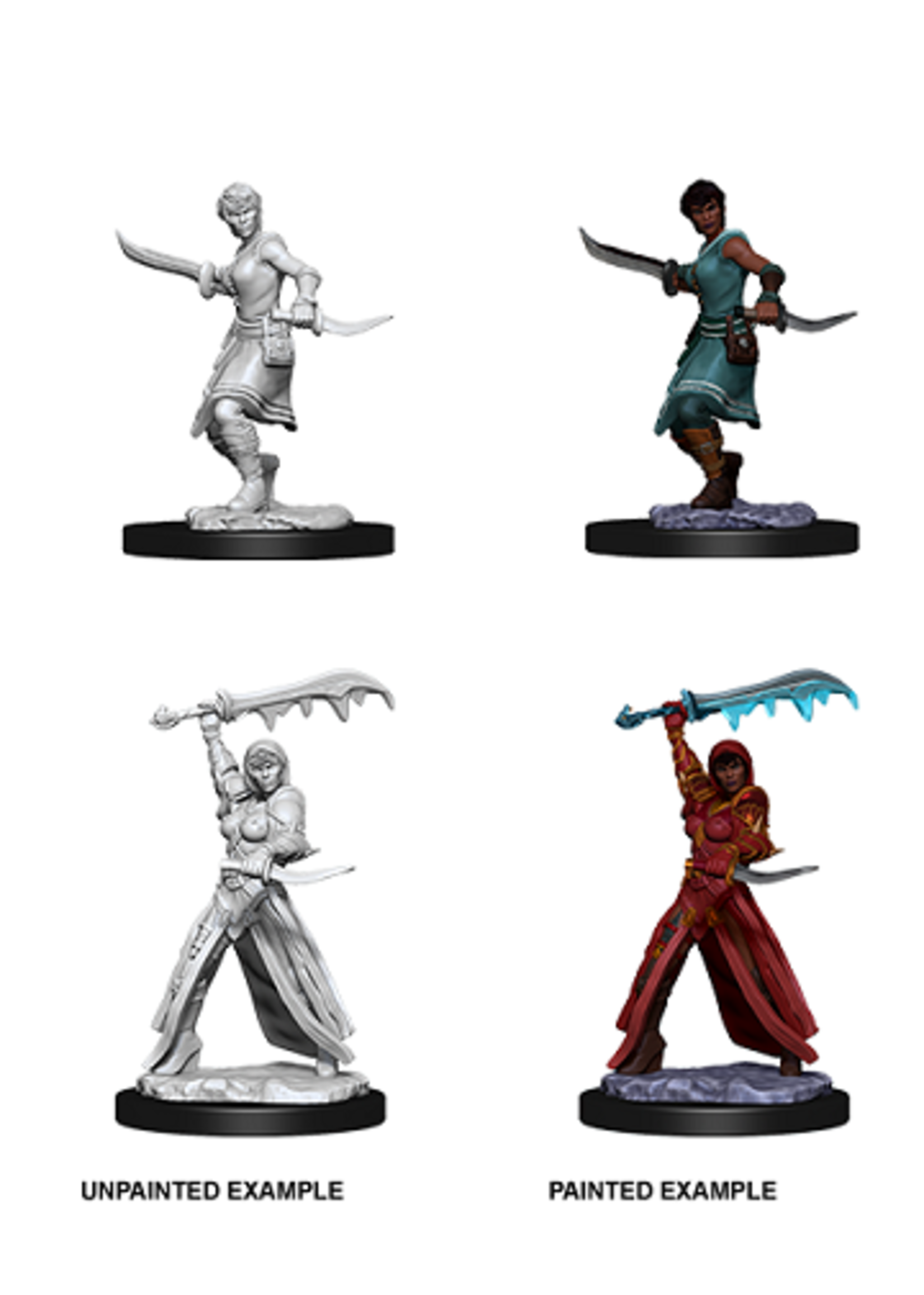 ABRAMS DND UNPAINTED MINIS WV10 FEMALE HUMAN ROGUE