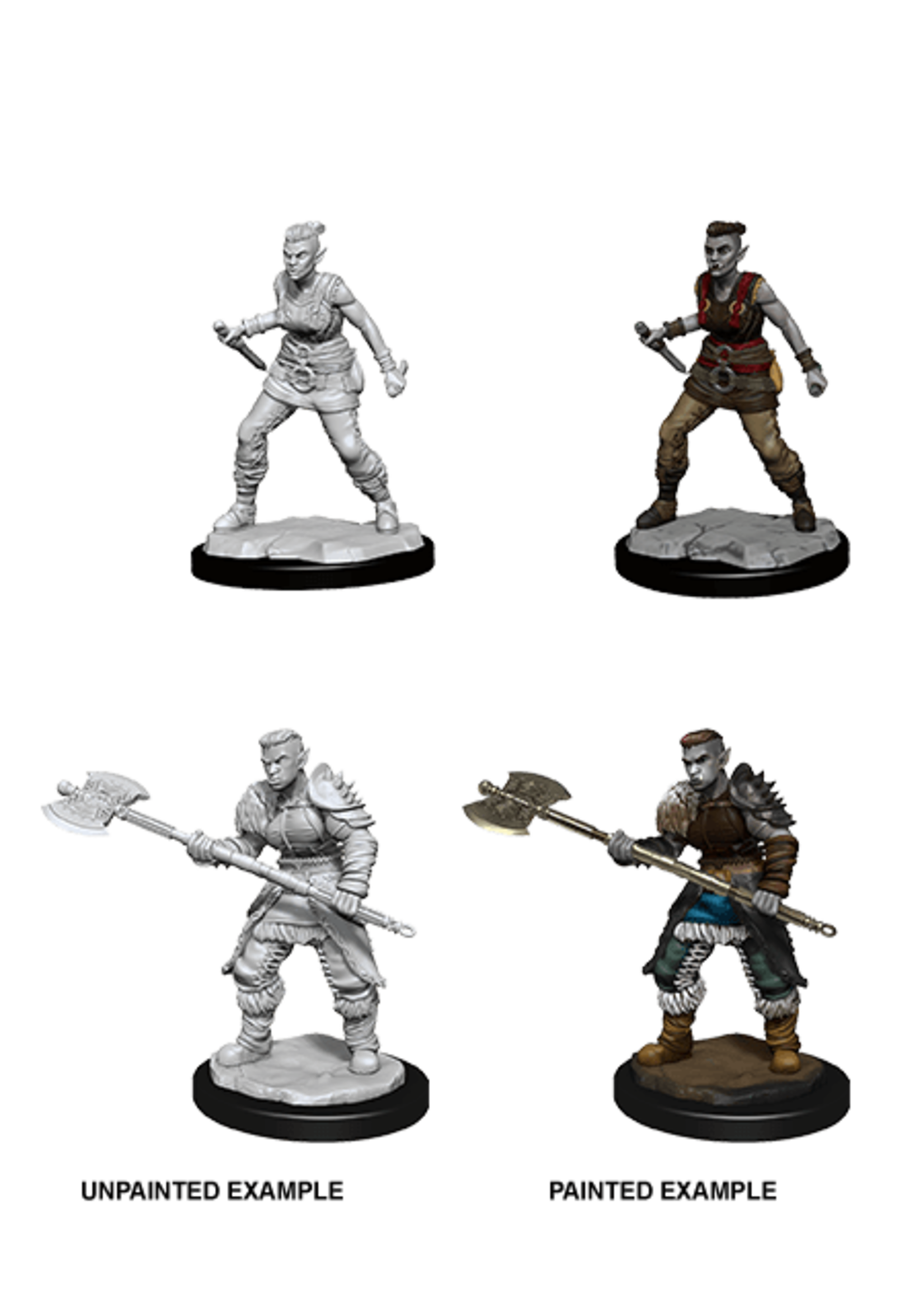 ABRAMS DND UNPAINTED MINIS WV13 ORC BARBARIAN FEMALE