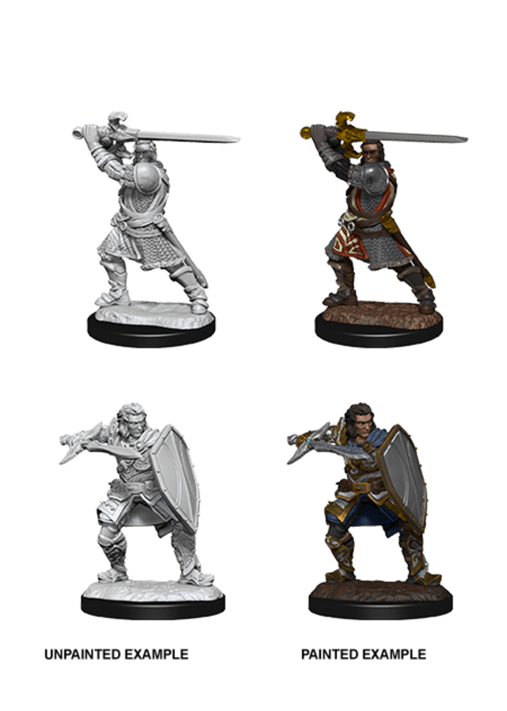 ABRAMS DND UNPAINTED MINIS WV14 HUMAN PALADIN MALE