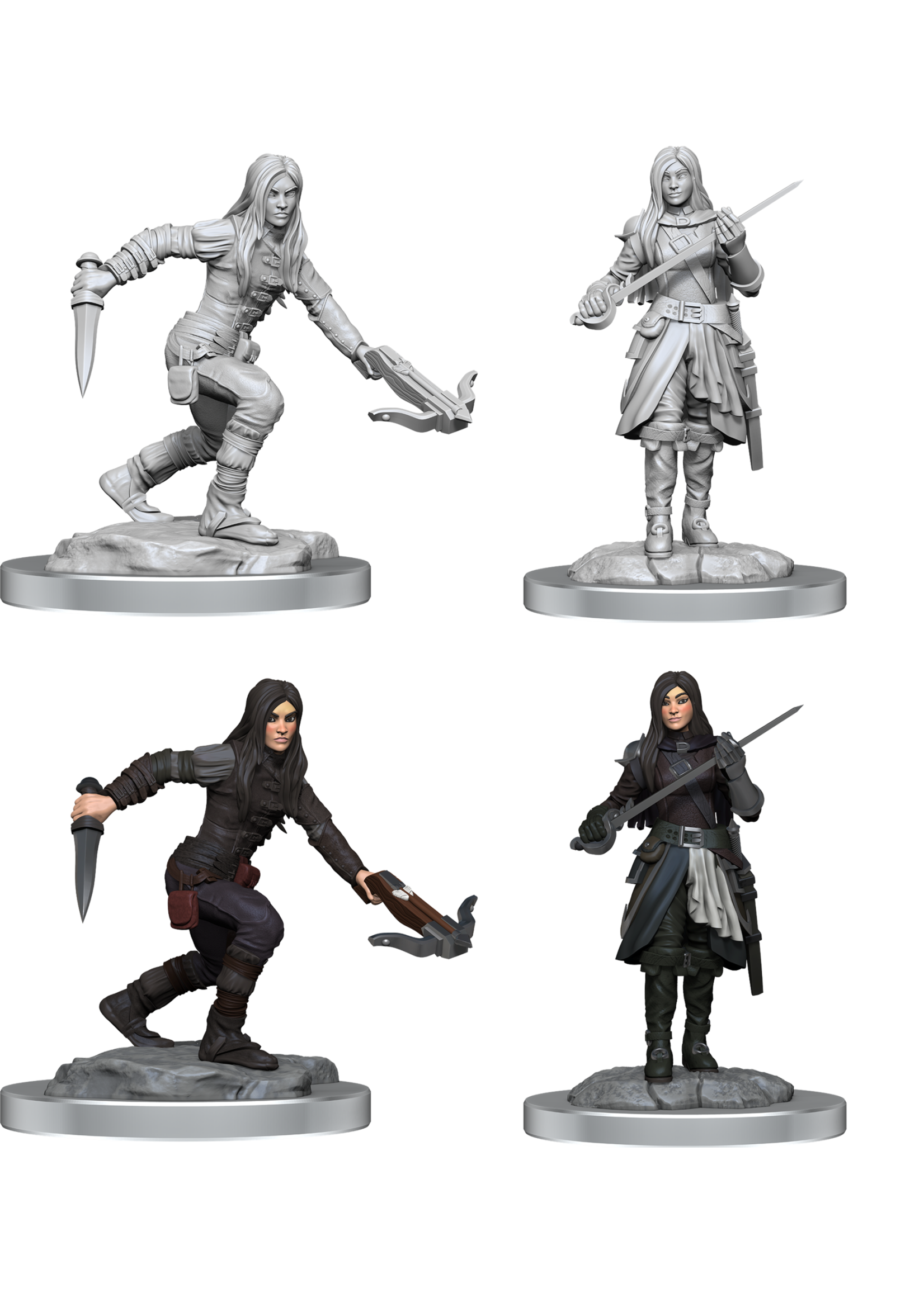DND UNPAINTED MINIS WV17 HALF-ELF ROGUE FEMALE