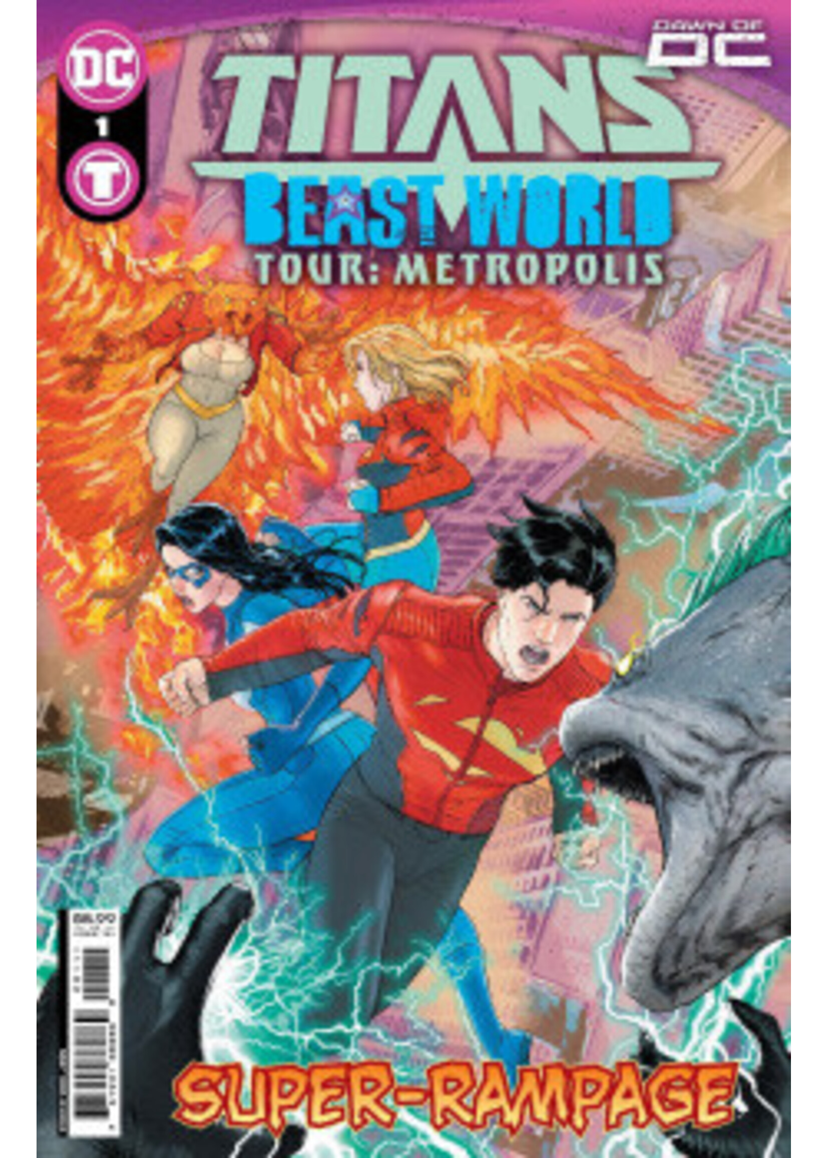 . TITANS BEAST WORLD TOUR complete 5 issue series & bonus