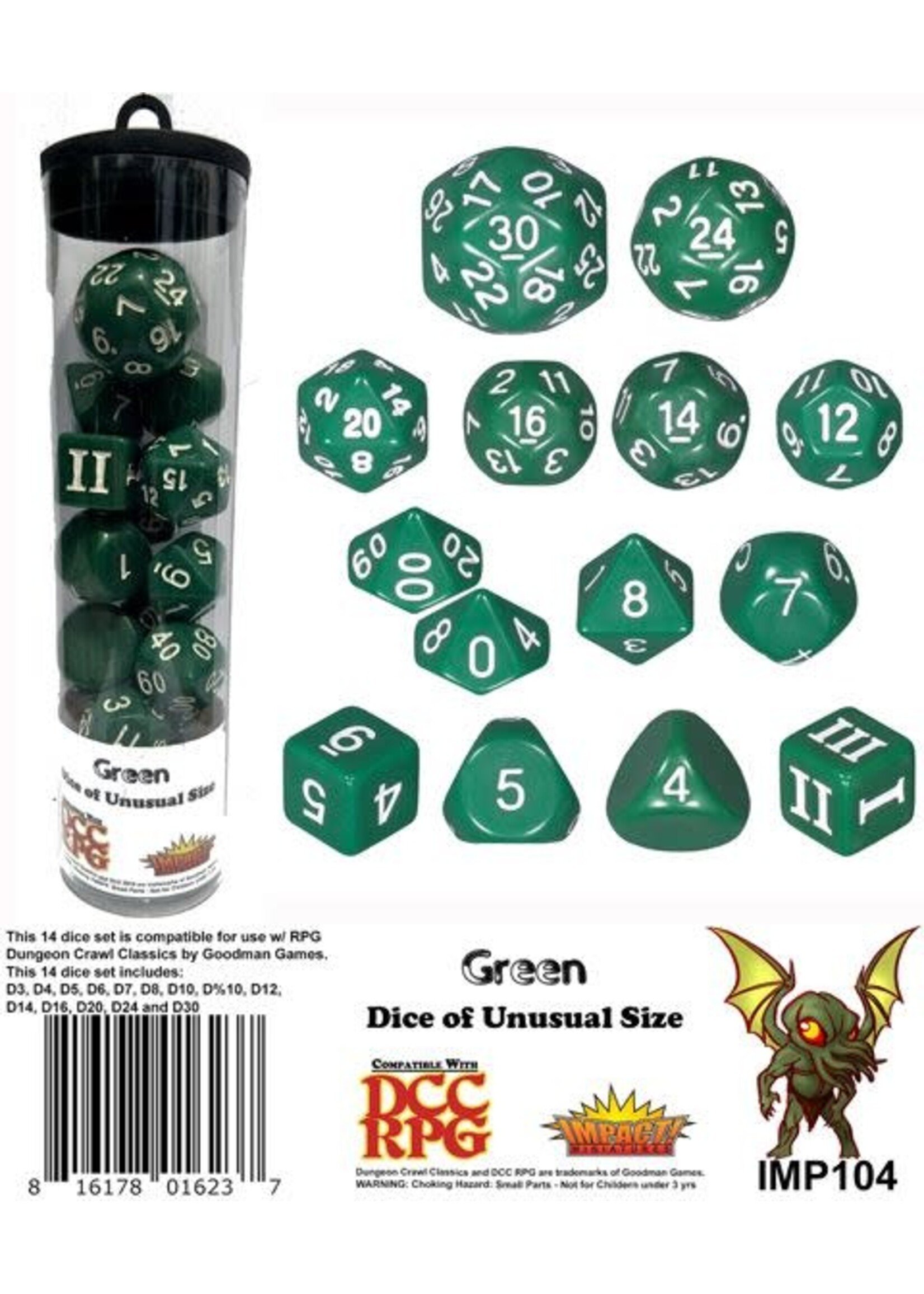DCC 14-DIE SET OPAQUE GREEN