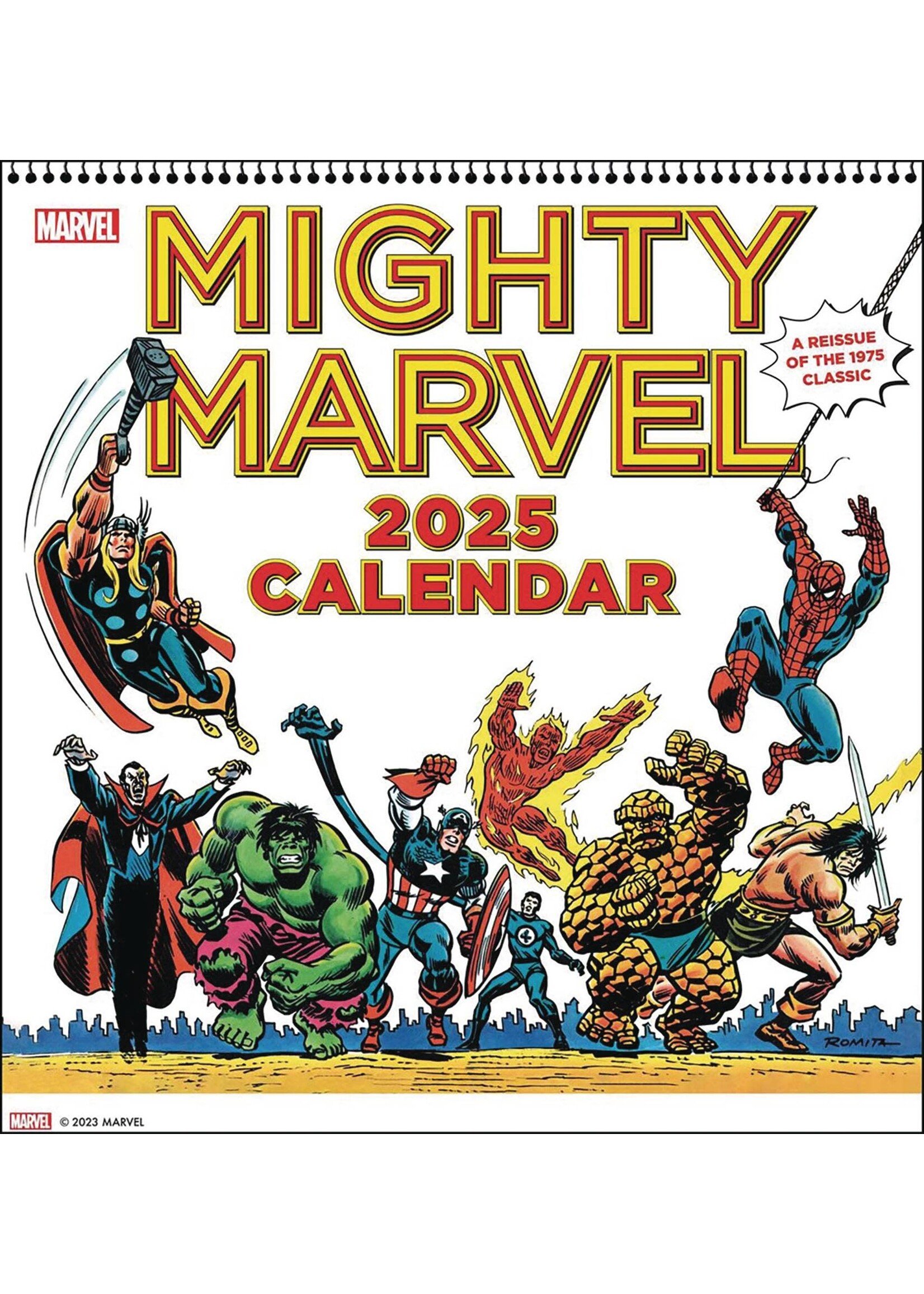 MIGHTY MARVEL 2025 REISSUE 1975 CALENDAR