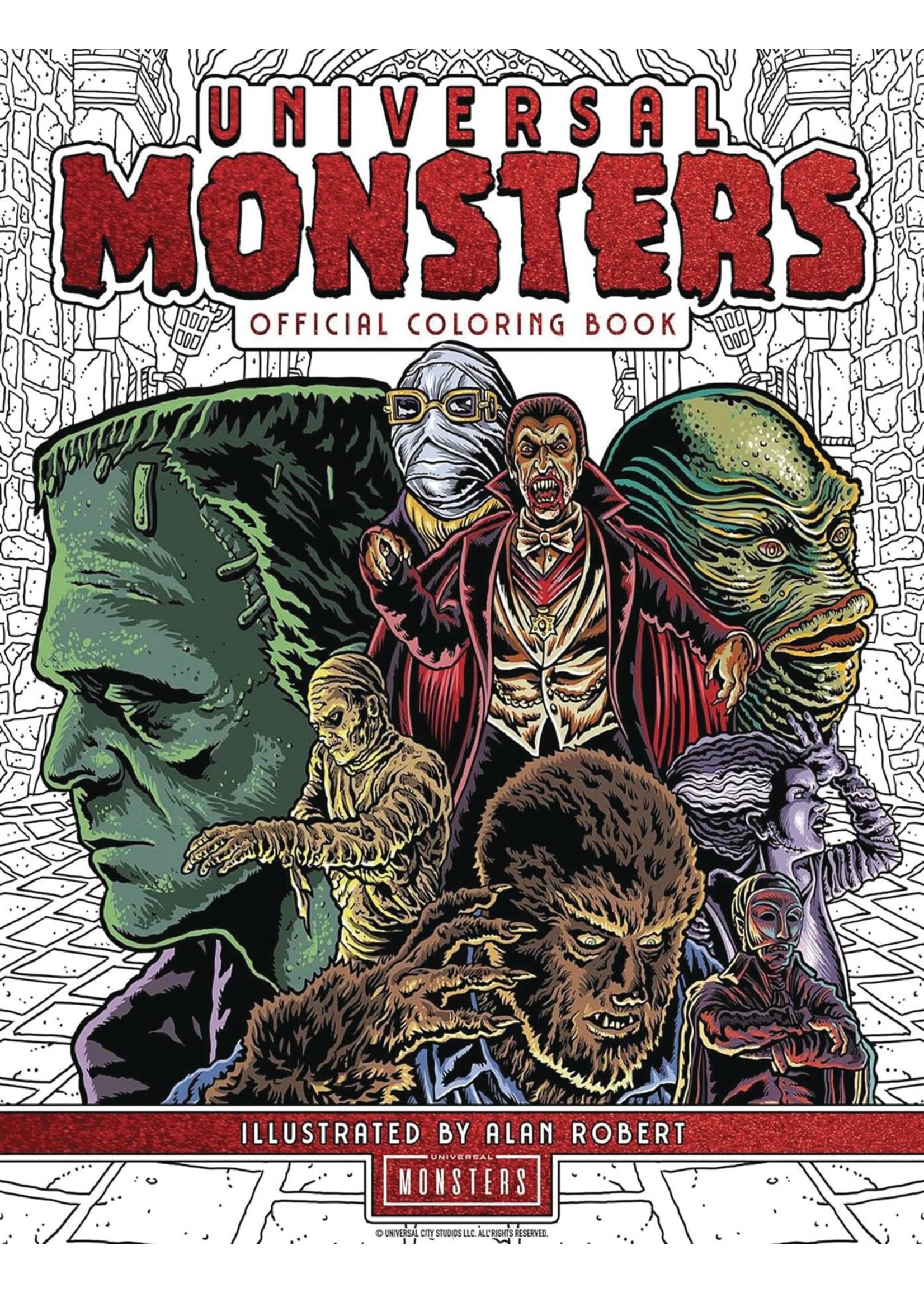 INSIGHT EDITIONS UNIVERSAL MONSTERS OFFICIAL COLORING BOOK SC