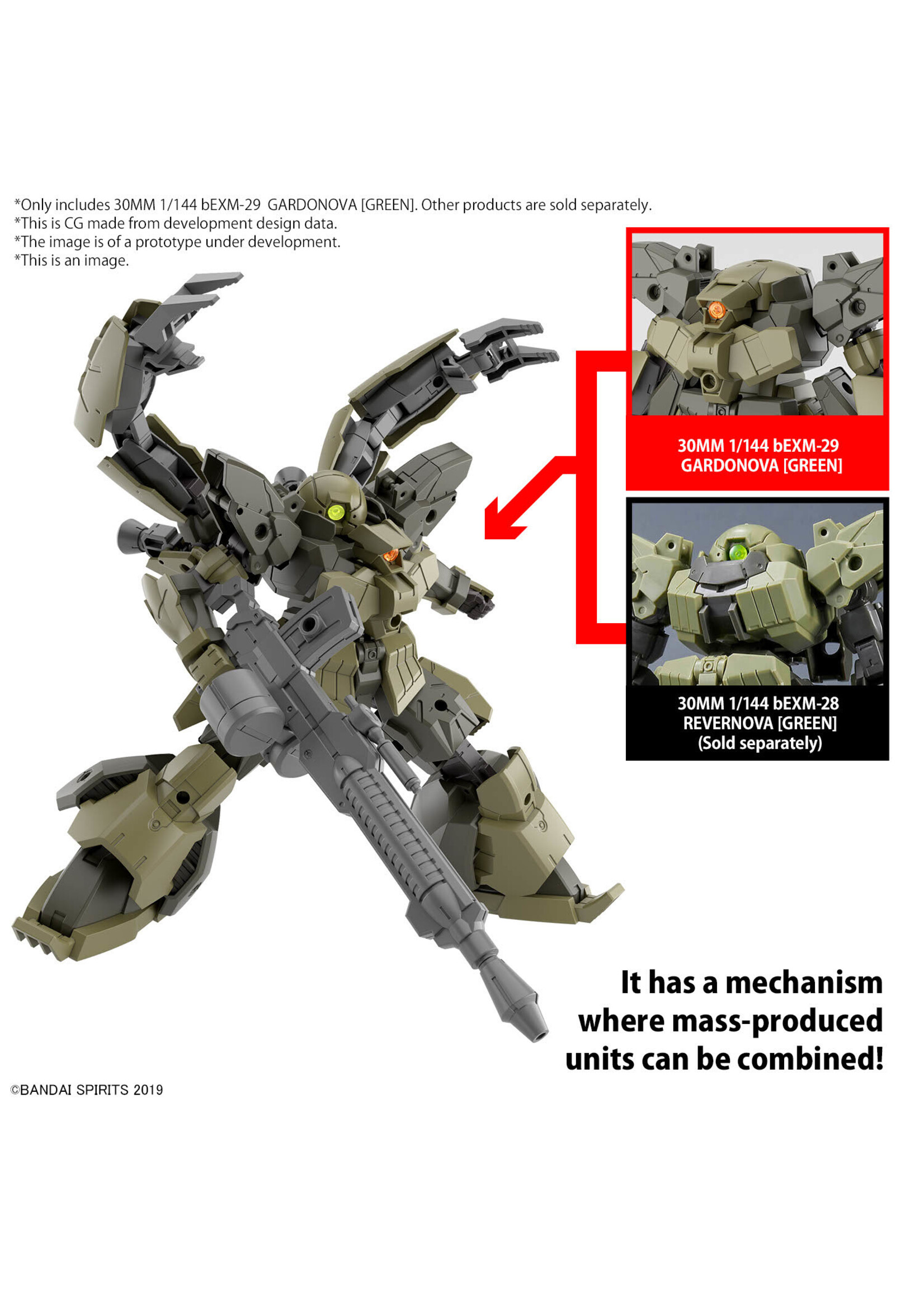 30MM 62 BEXM-29 GARDONOVA GREEN 1/144 MDL KIT