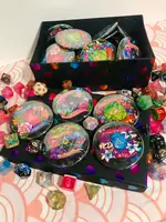 SHARKNDONUTS D&D Holographic Button Roll With Pride
