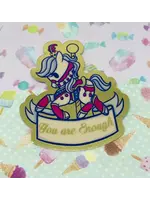 SHARKNDONUTS Care-ousal Gold Chrome stickers You Are Enough