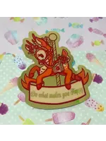 SHARKNDONUTS Care-ousal Gold Chrome stickers Make You Happy