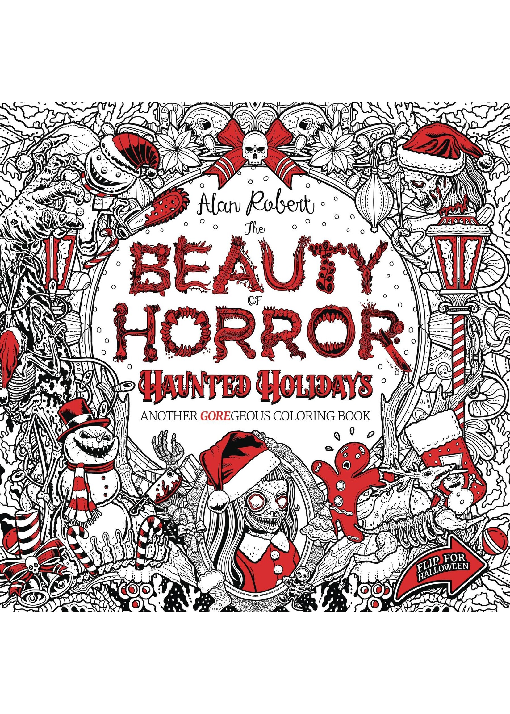 IDW PUBLISHING BEAUTY OF HORROR HAUNTED HOLIDAYS COLORING BOOK SC (MR)