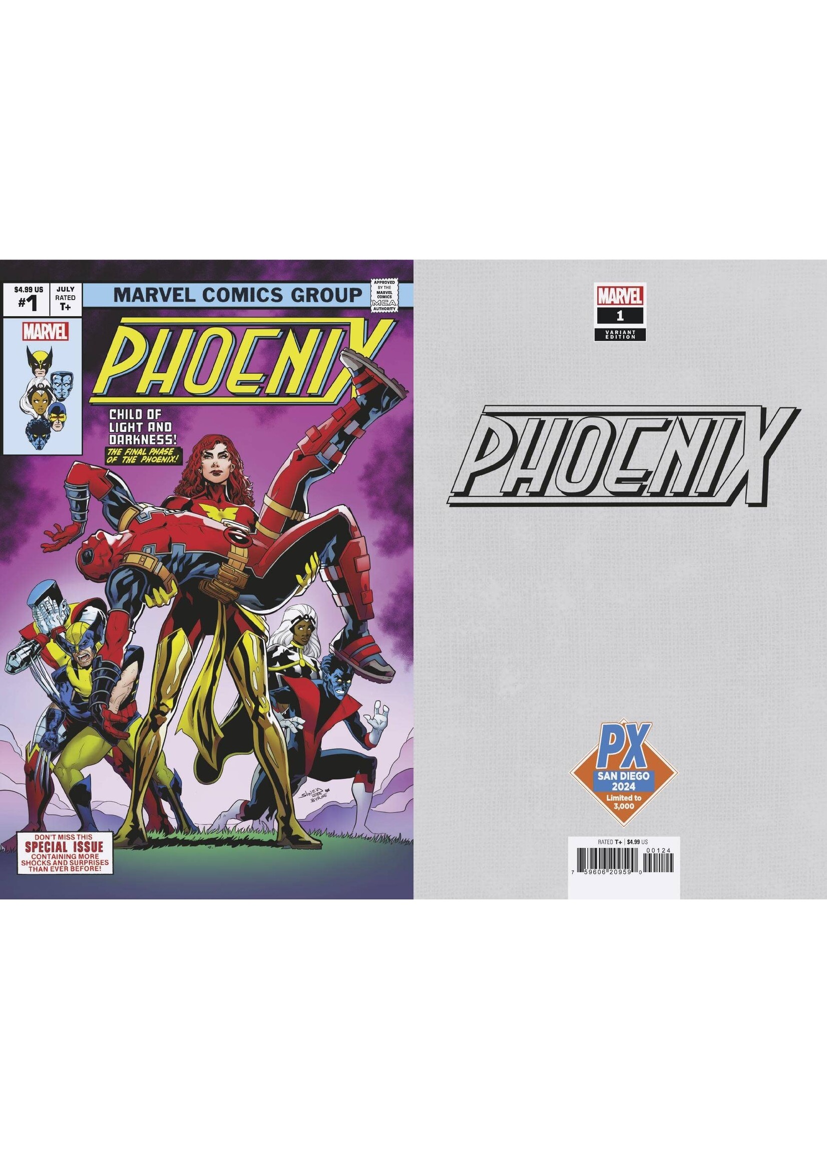 MARVEL COMICS SDCC 2024 PHOENIX #1 #1 WILL SLINEY PX VARIANT EDITION