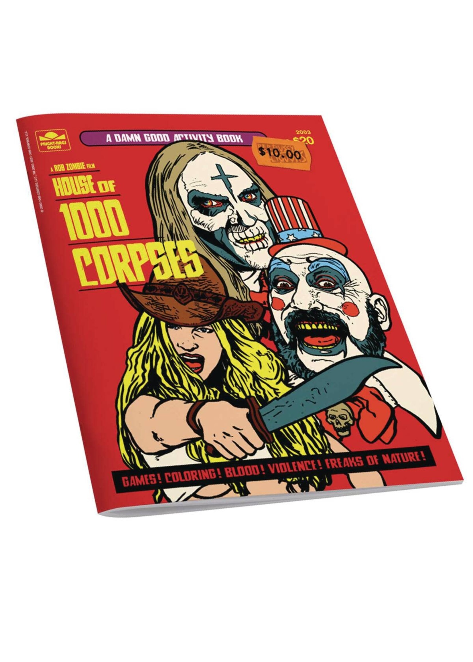 FRIGHT-RAGS INC. HOUSE OF 1000 CORPSES ACTIVITY BOOK BY FRIGHT RAGS