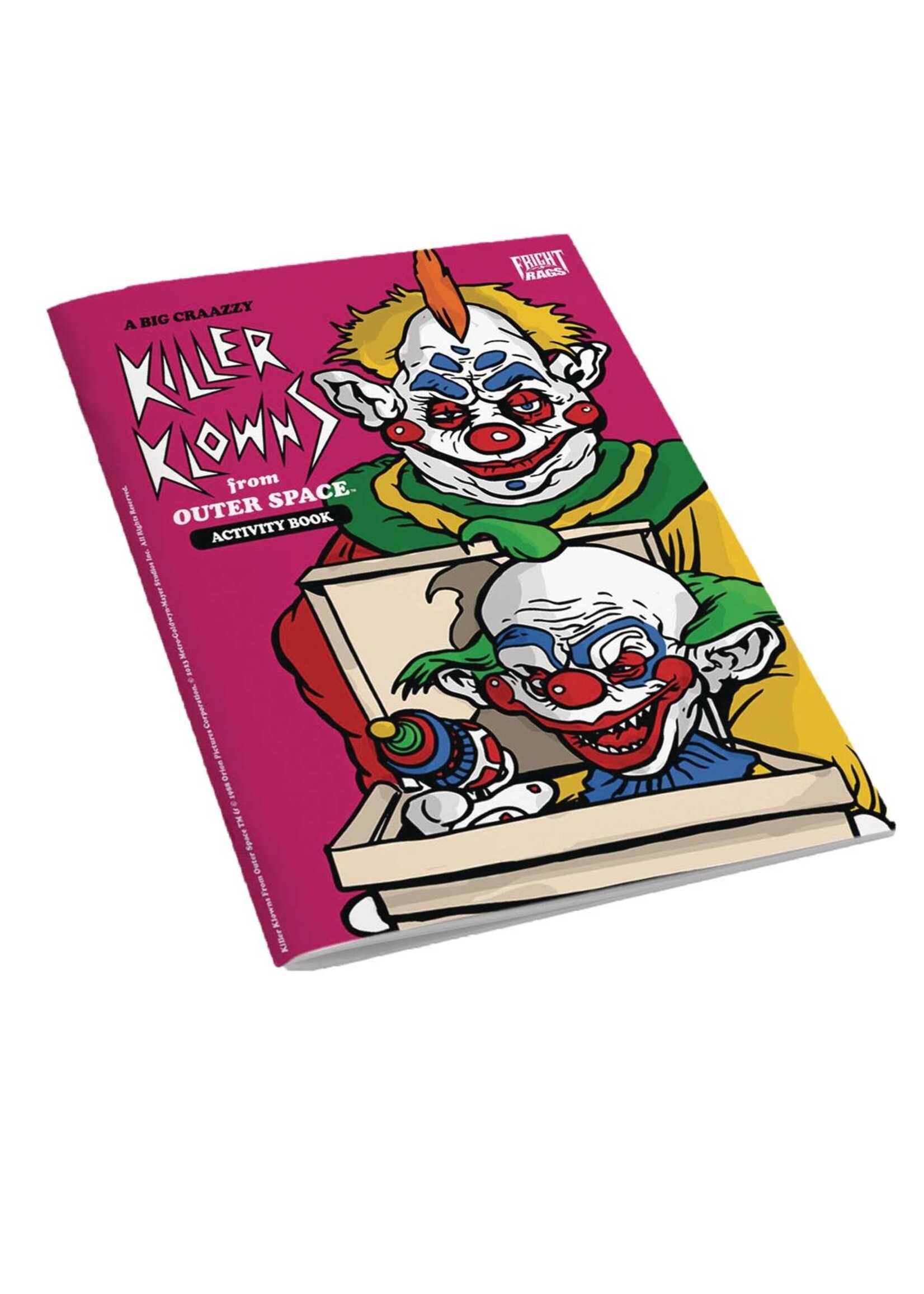 FRIGHT-RAGS INC. KILLER KLOWNS FROM OUTER SPACE ACTIVITY BOOK BY FRIGHT RAGS