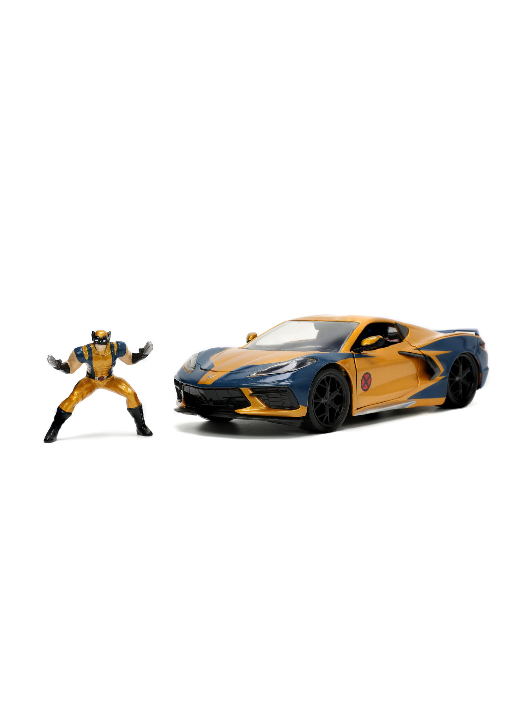 MARVEL WOLVERINE 2020 CORVETTE W/FIG 1/24 DIE-CAST