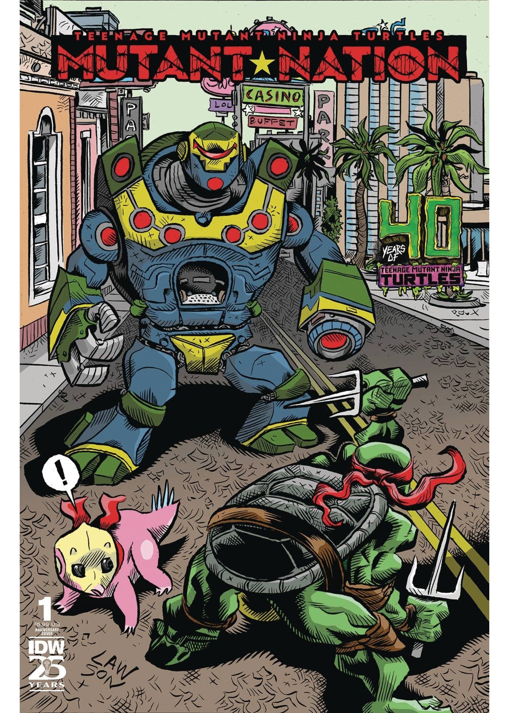 IDW PUBLISHING TMNT MUTANT NATION #1 CVR D 40TH ANNIV