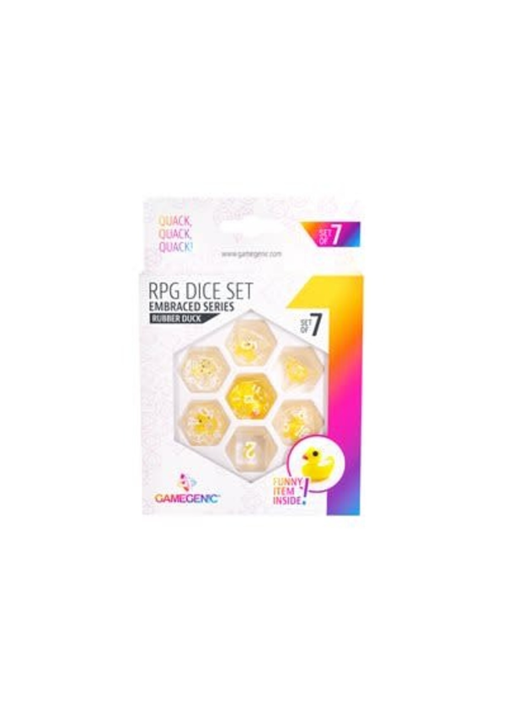 EMBRACED SERIES RUBBER DUCK RPG DICE SET (7PCS)