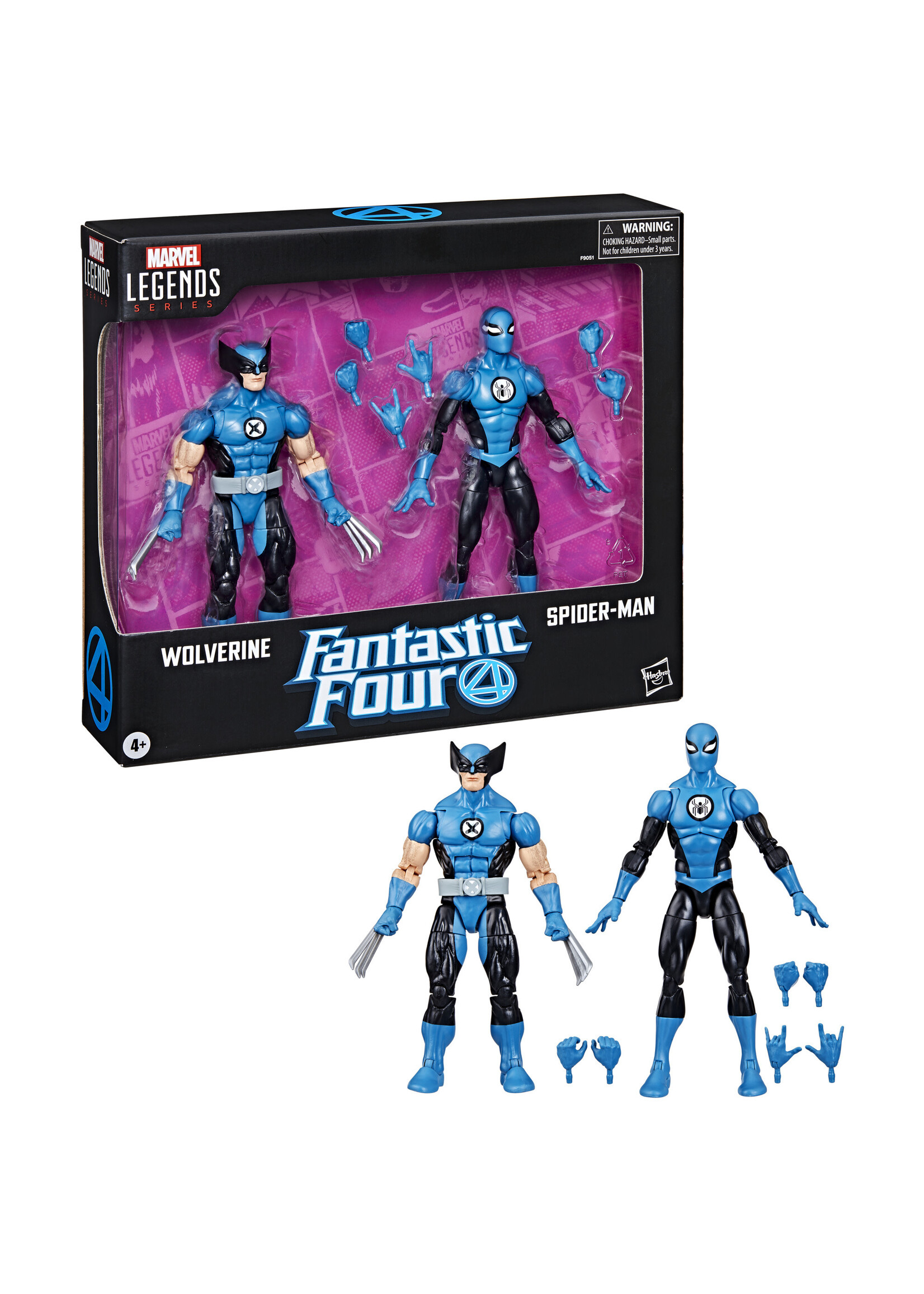 MARVEL LEGENDS F4 WOLVERINE & SPIDER-MAN 6IN AF 2PK