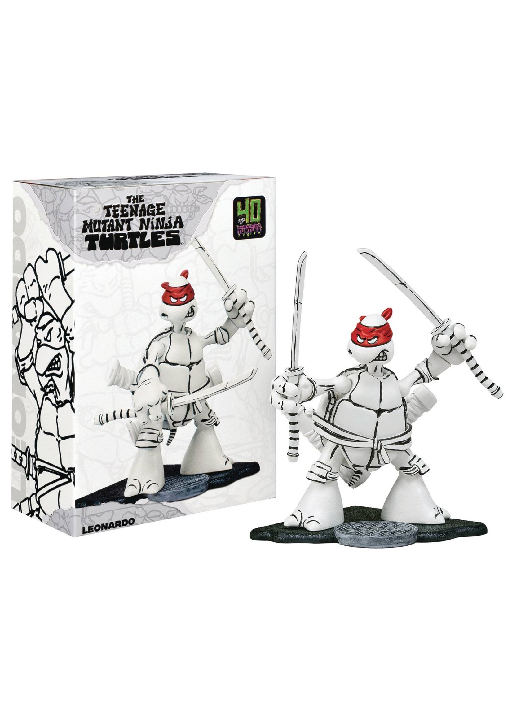 TMNT BLACK & WHITE ORIGINAL SKETCH LEONARDO PX AF