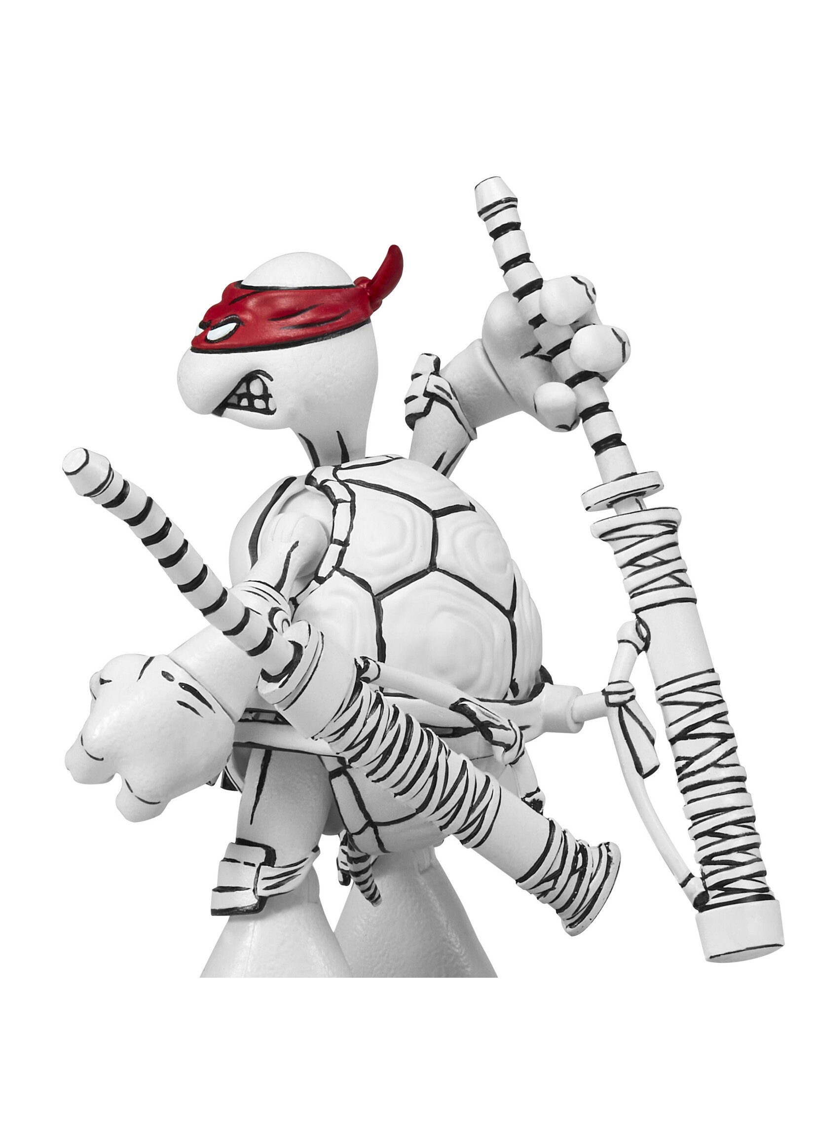 TMNT BLACK & WHITE ORIGINAL SKETCH LEONARDO PX AF