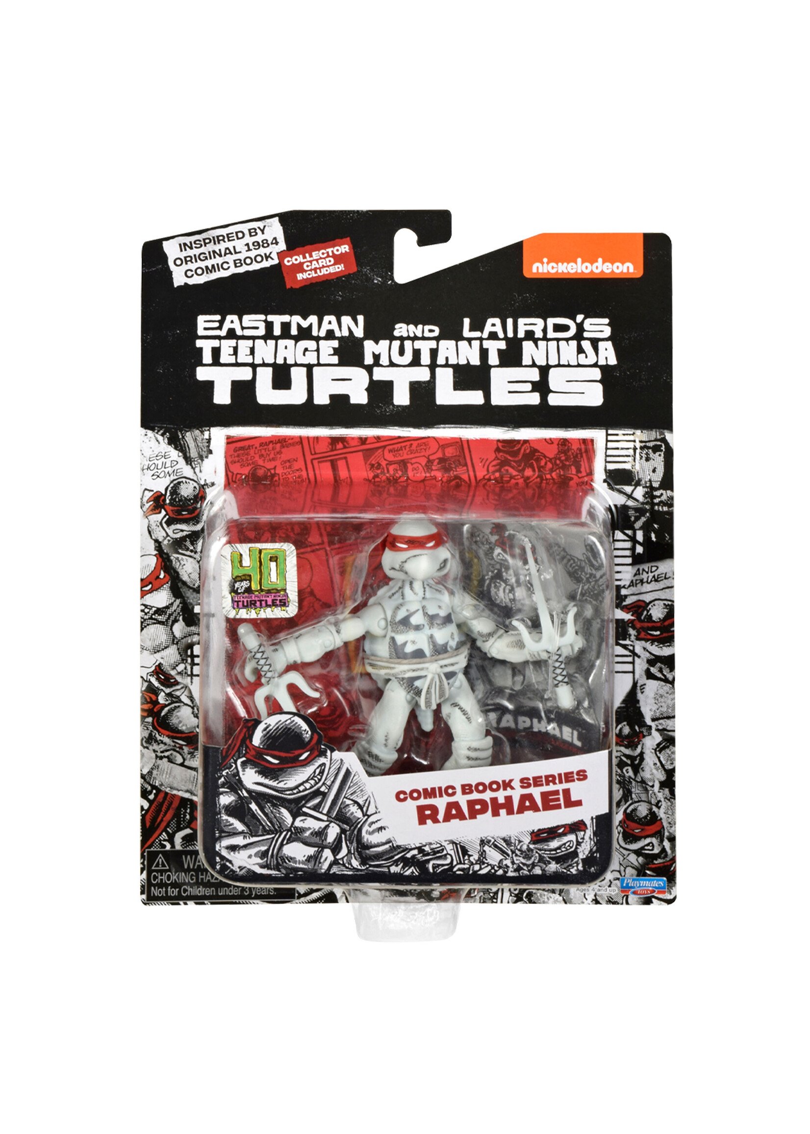 TMNT CLASSIC COMIC BOOK SERIES TURTLES B&W AF 4PC SET