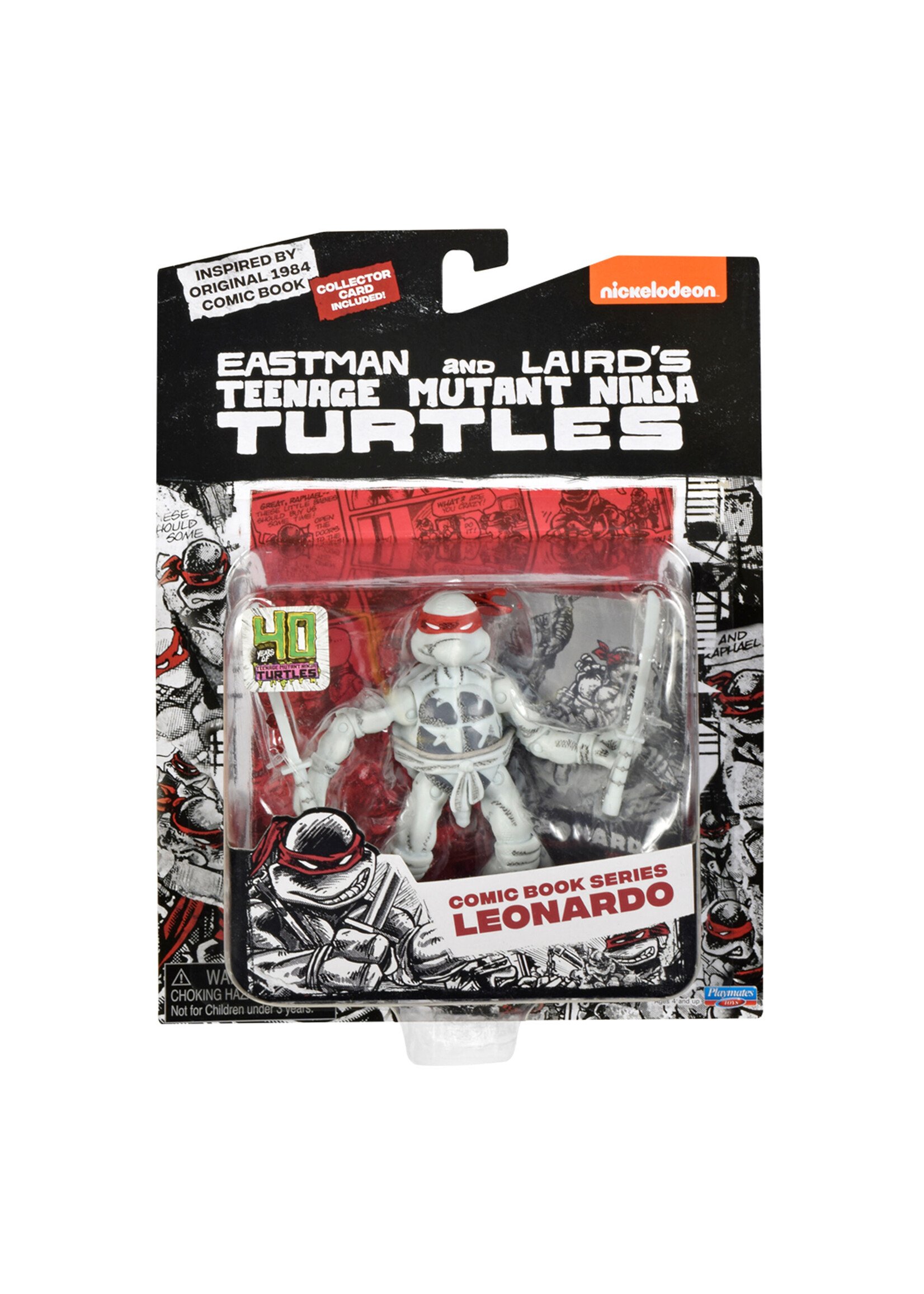 TMNT CLASSIC COMIC BOOK SERIES TURTLES B&W AF 4PC SET