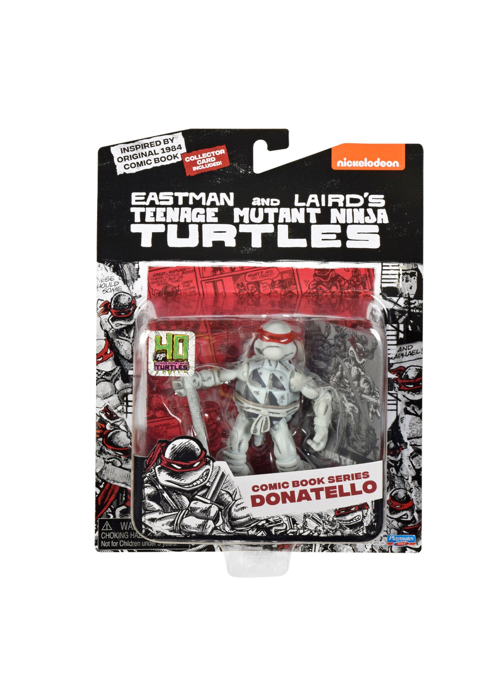 TMNT CLASSIC COMIC BOOK SERIES TURTLES B&W AF 4PC SET