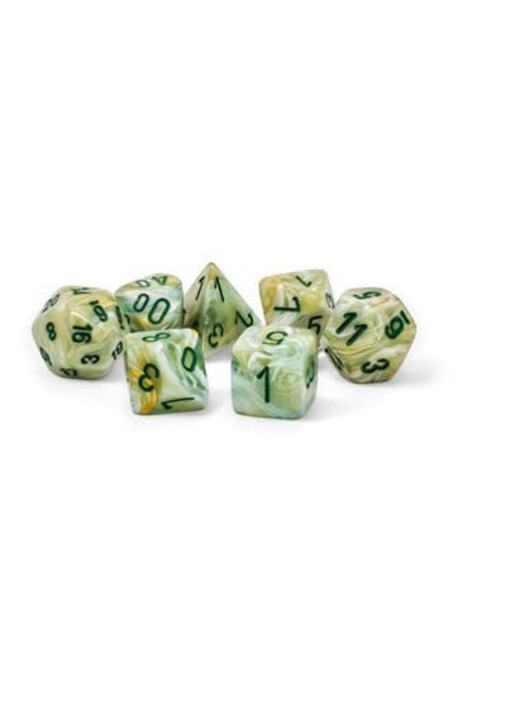 MARBLE MEGA-HEDRAL 7PC GREEN/DARK GREEN