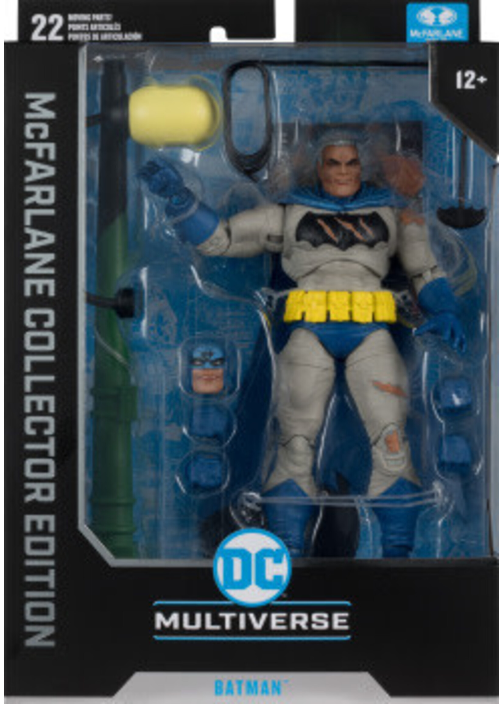 DC MCFARLANE COLLECTOR EDITION 7" WV7 - #21 BATMAN (DKR)(BATTLE DAMAGE)(BLUE)