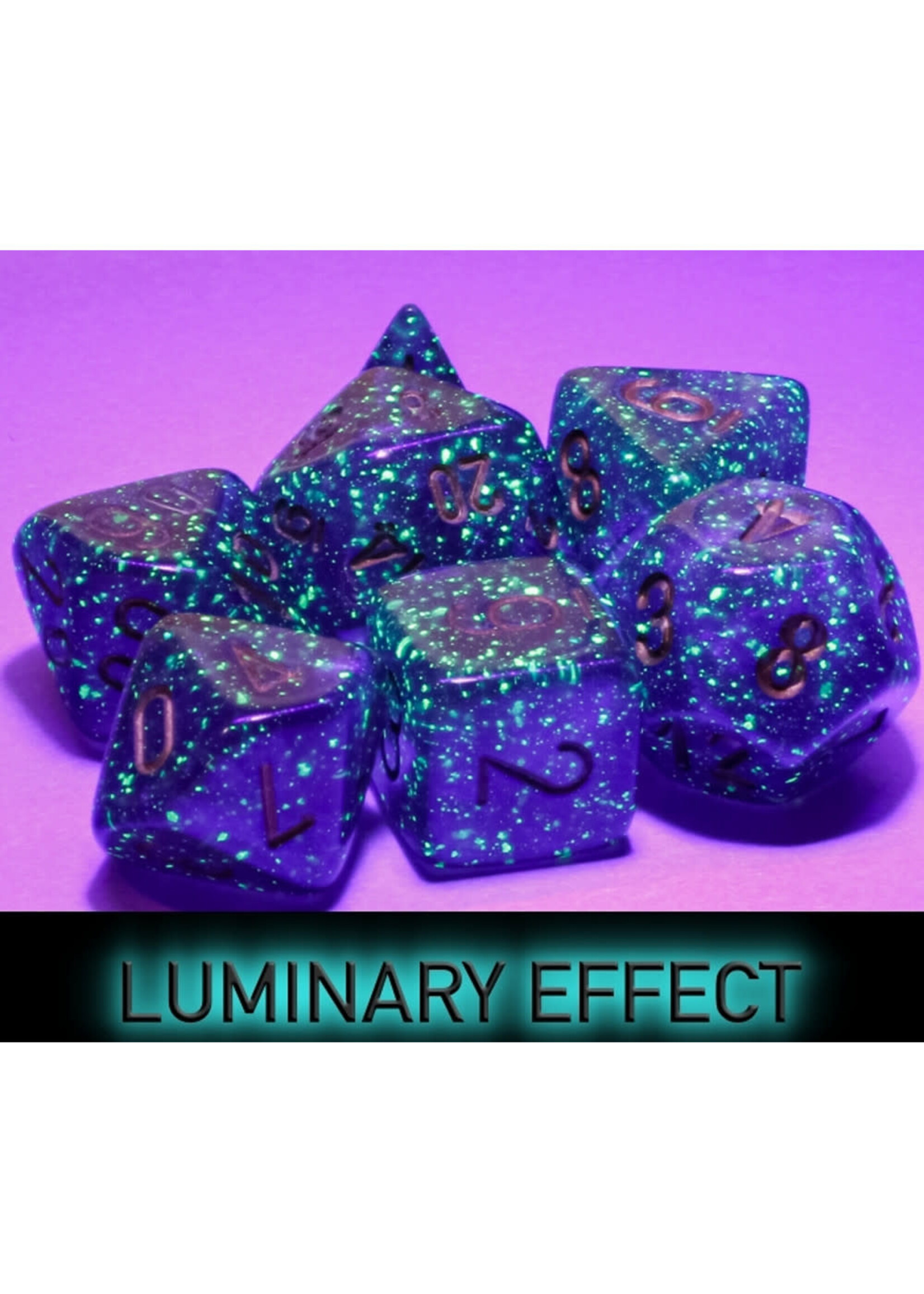 BOREALIS 7PC MEGA-HEDRAL ROYAL PURPLE/GOLD LUMINARY