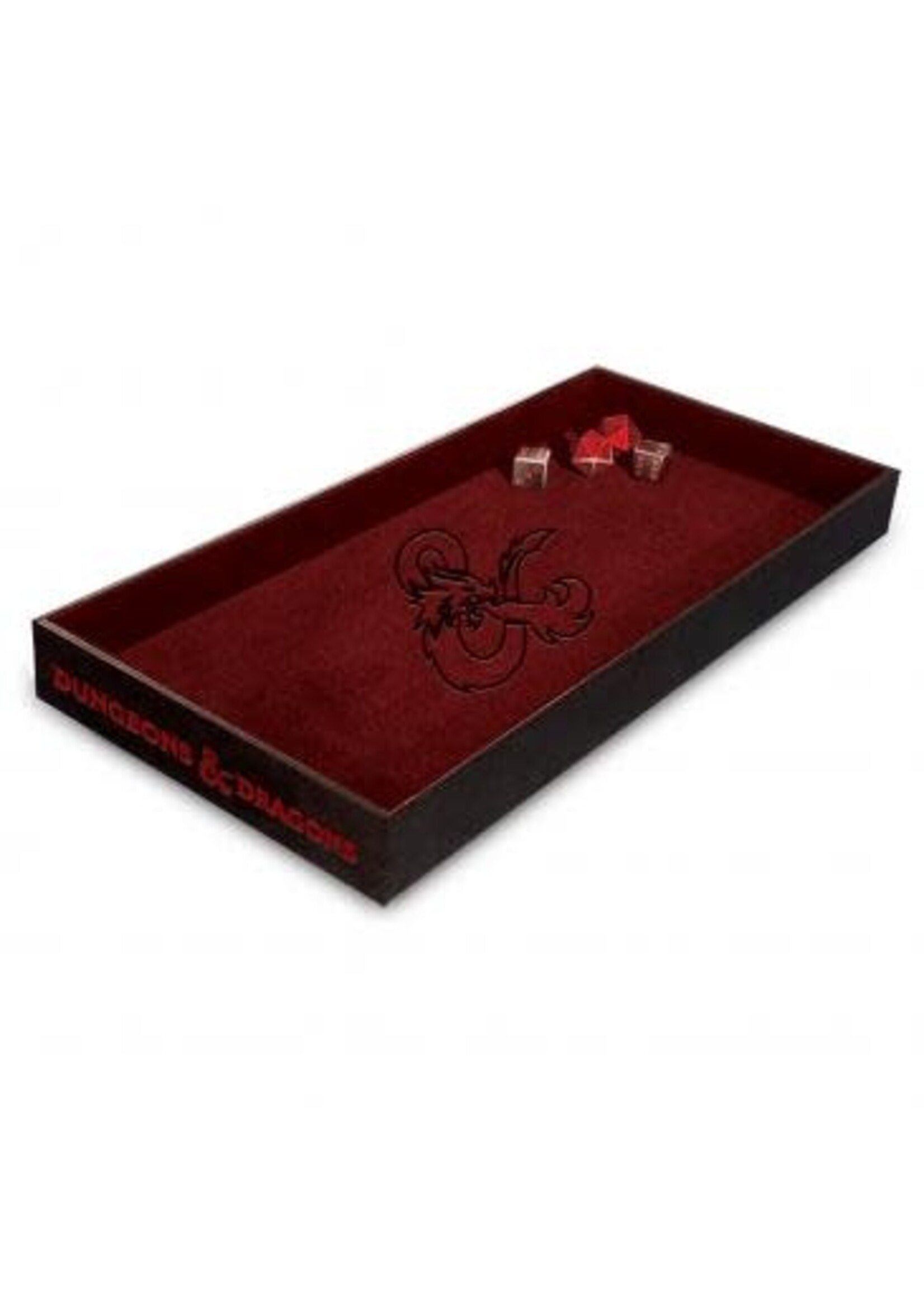 DICE TRAY D&D TRAY OF ROLLING BLACK & RED