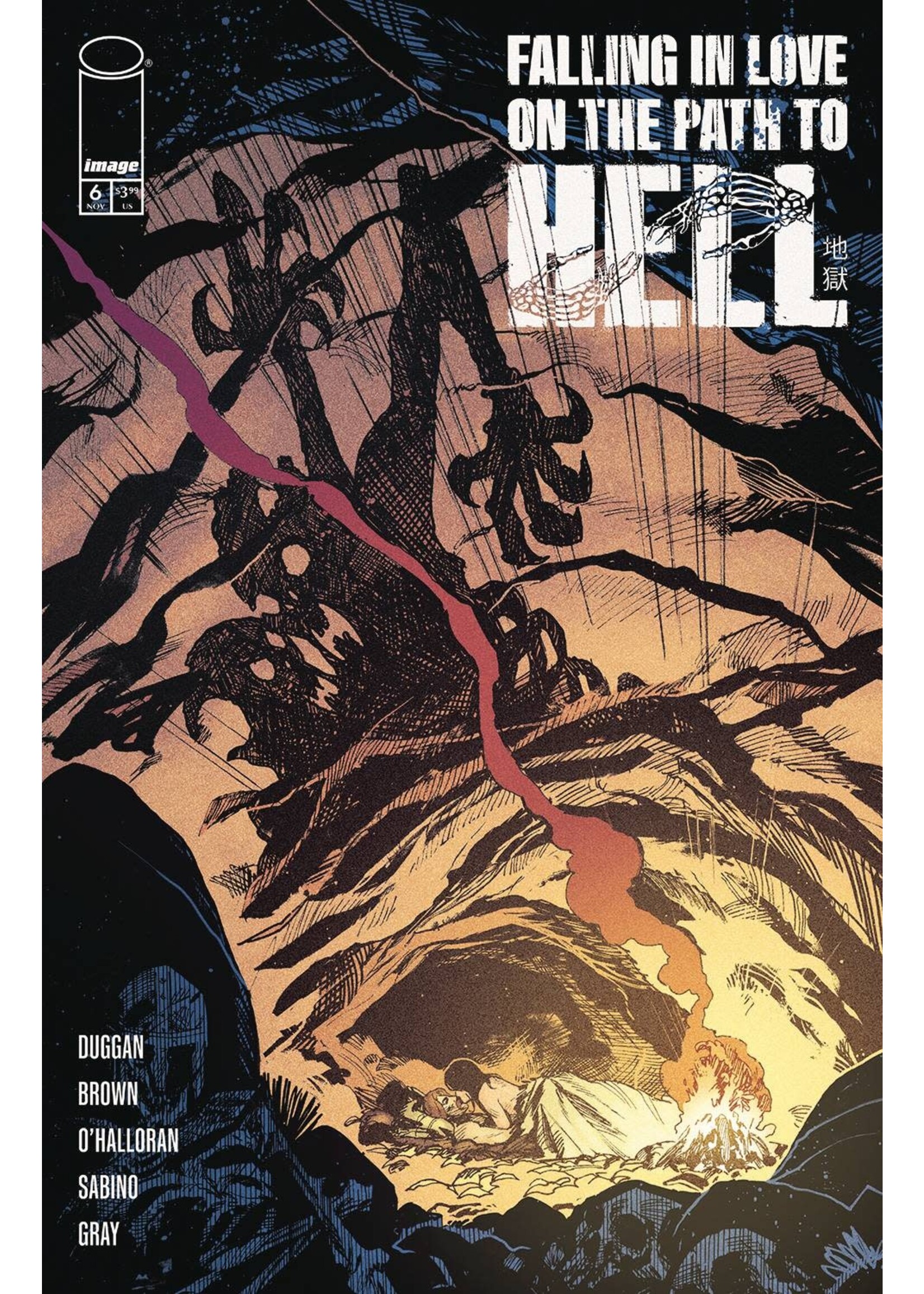 . FALLING IN LOVE ON PATH TO HELL #6 CVR A BROWN (MR)