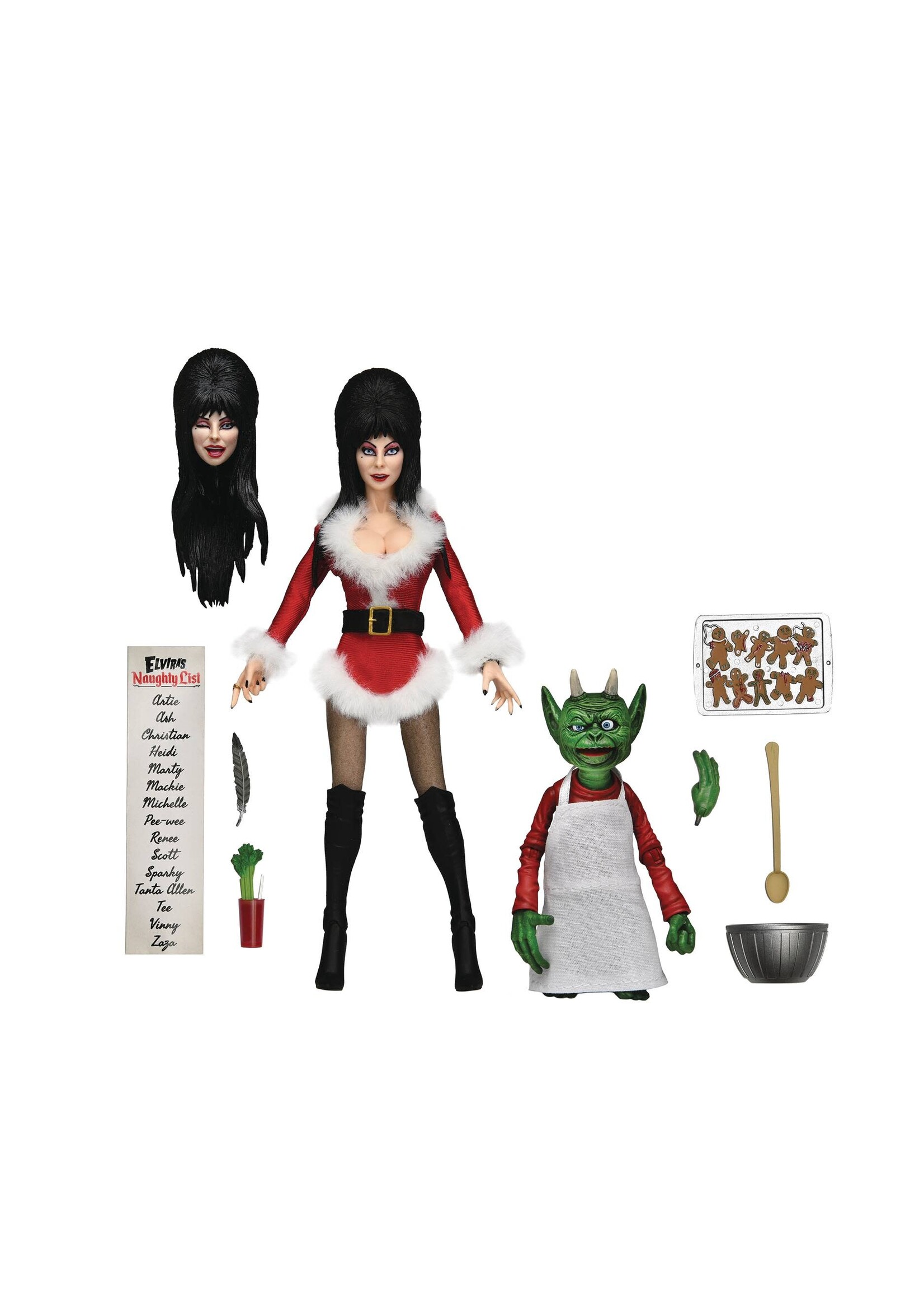 ELVIRA VERY SCARY XMAS 8IN CLOTHED AF