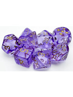 LAB DICE TRANSLUCENT 7-DIE SET LAVANDER/GOLD