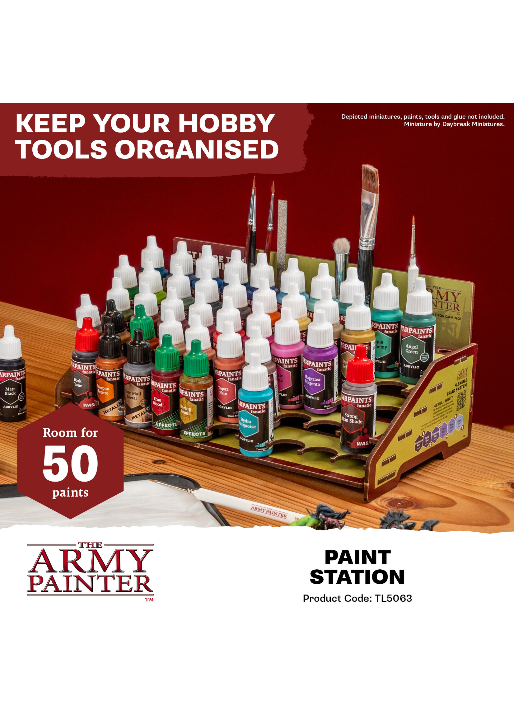 ARMY PAINTER PAINT STATION (HOLDS 50 PAINTS)