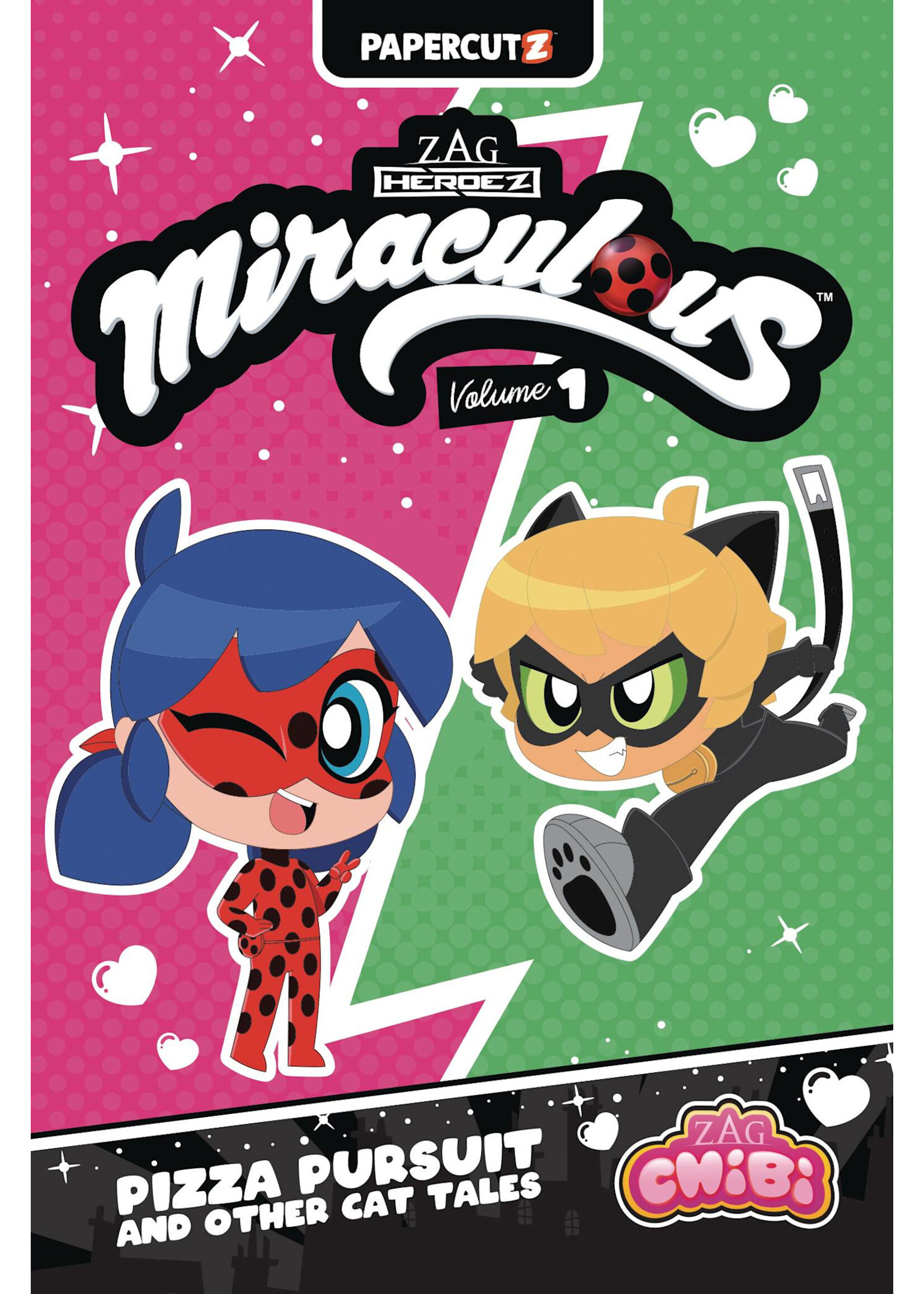 PAPERCUTZ MIRACULOUS LADYBUG CHIBI GN VOL 01 PIZZA PURSUIT CAT TALES