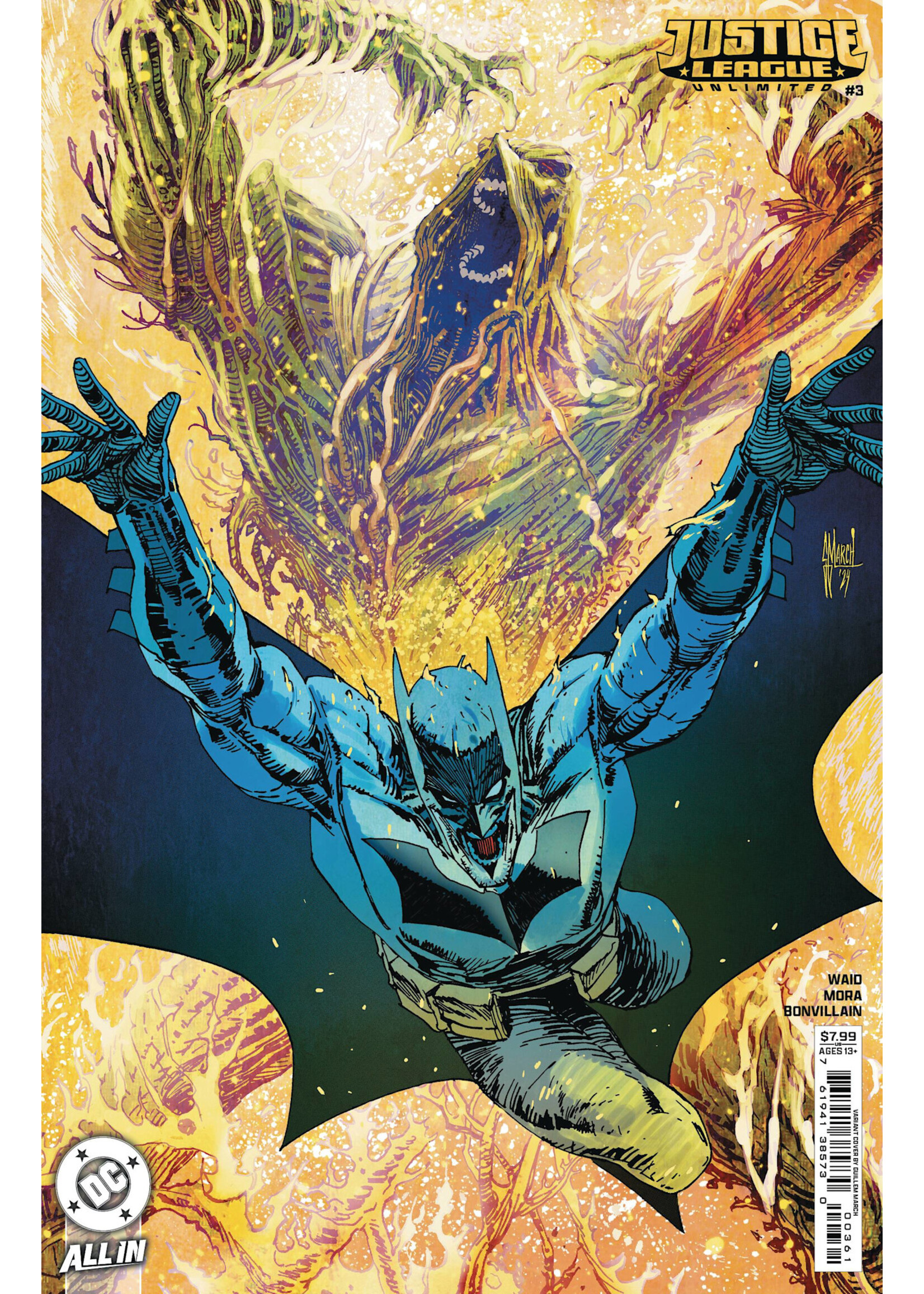 . JUSTICE LEAGUE UNLIMITED (2024) #3 RAISED UV FOIL