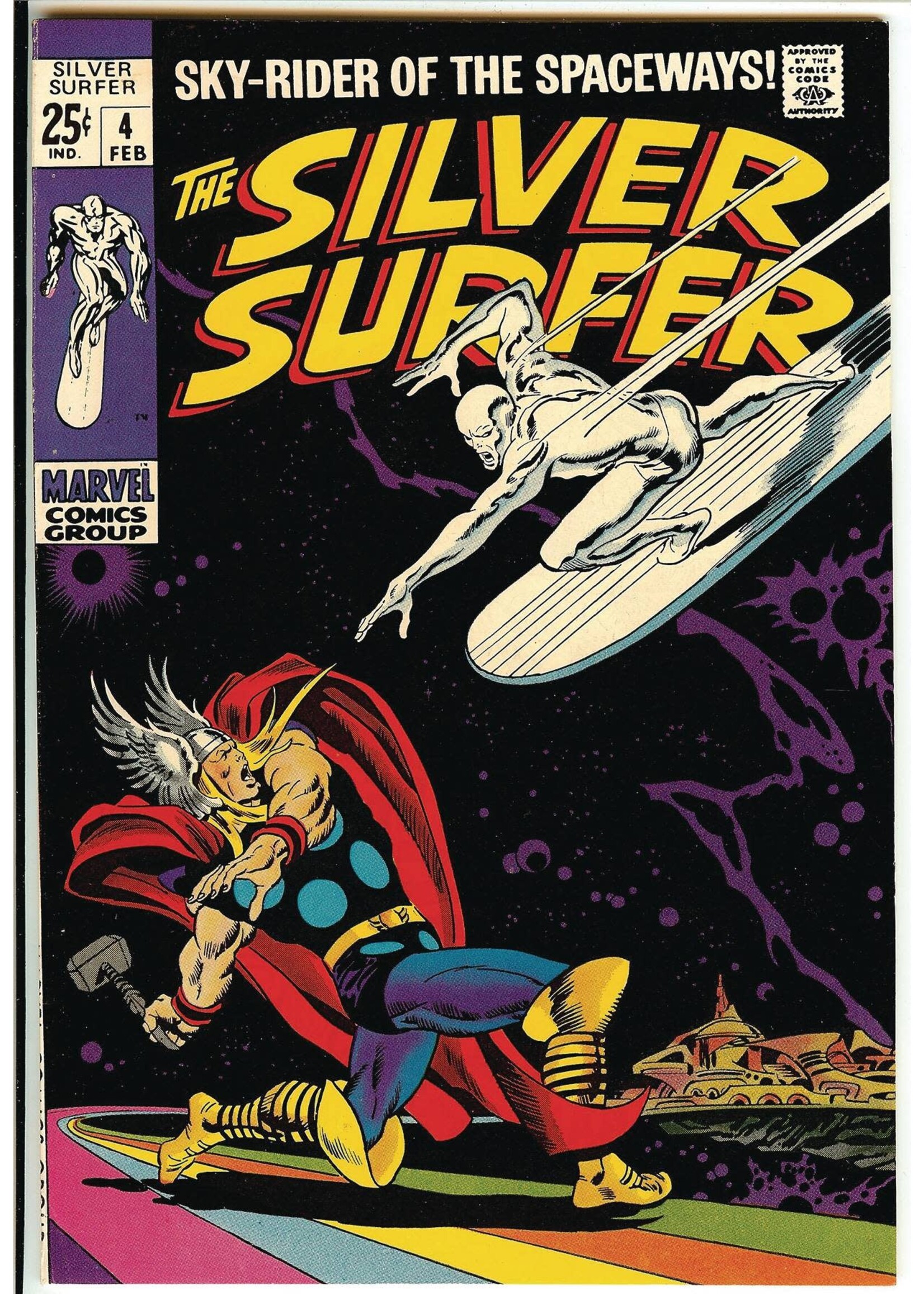 MARVEL SILVER SURFER 4 16X12IN METAL SIGN