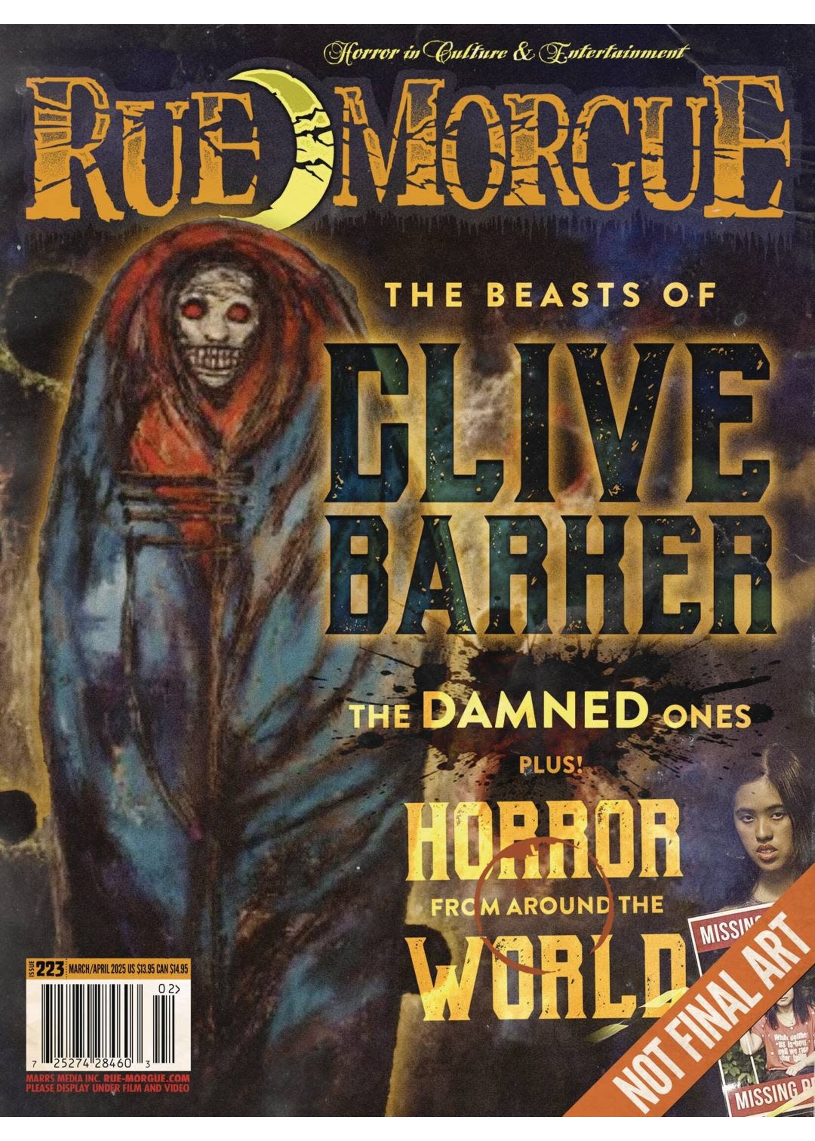 MARRS MEDIA INC RUE MORGUE MAGAZINE #223 MAR/APR 2025 (MR)