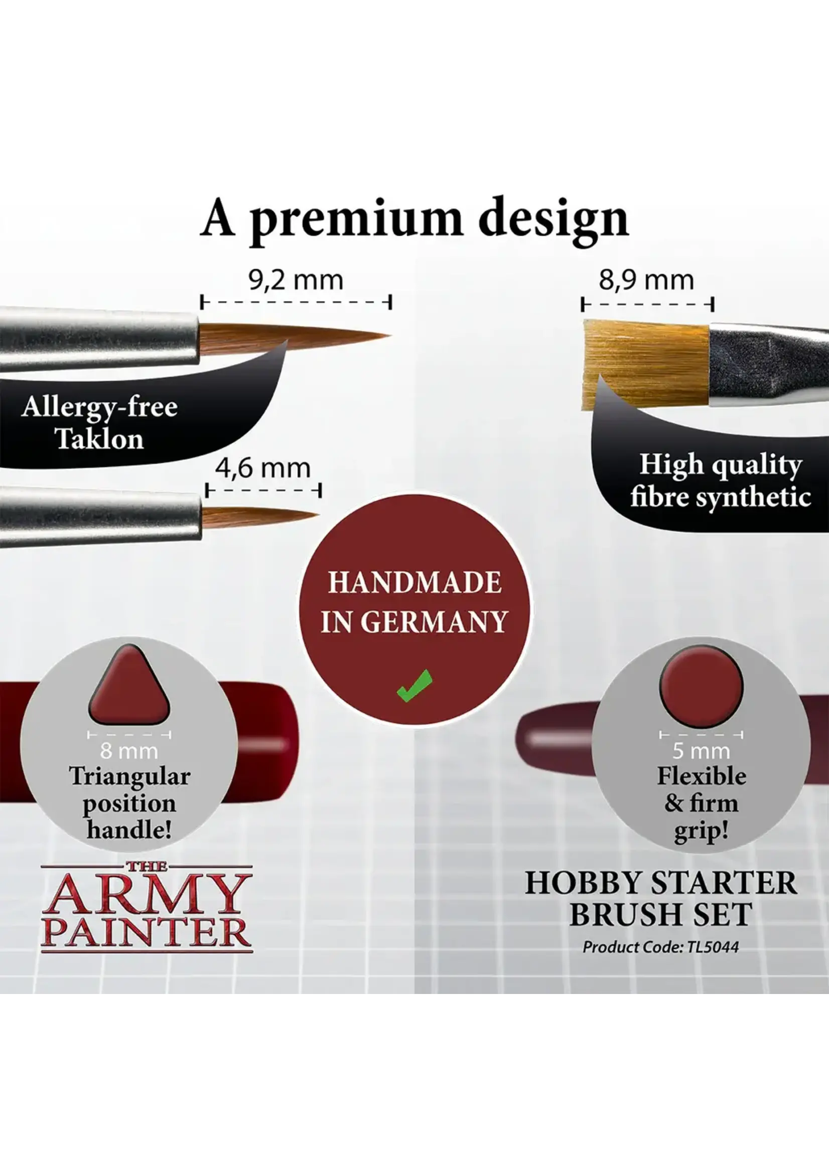 . ARMY PAINTER HOBBY STARTER BRUSH SET (3)