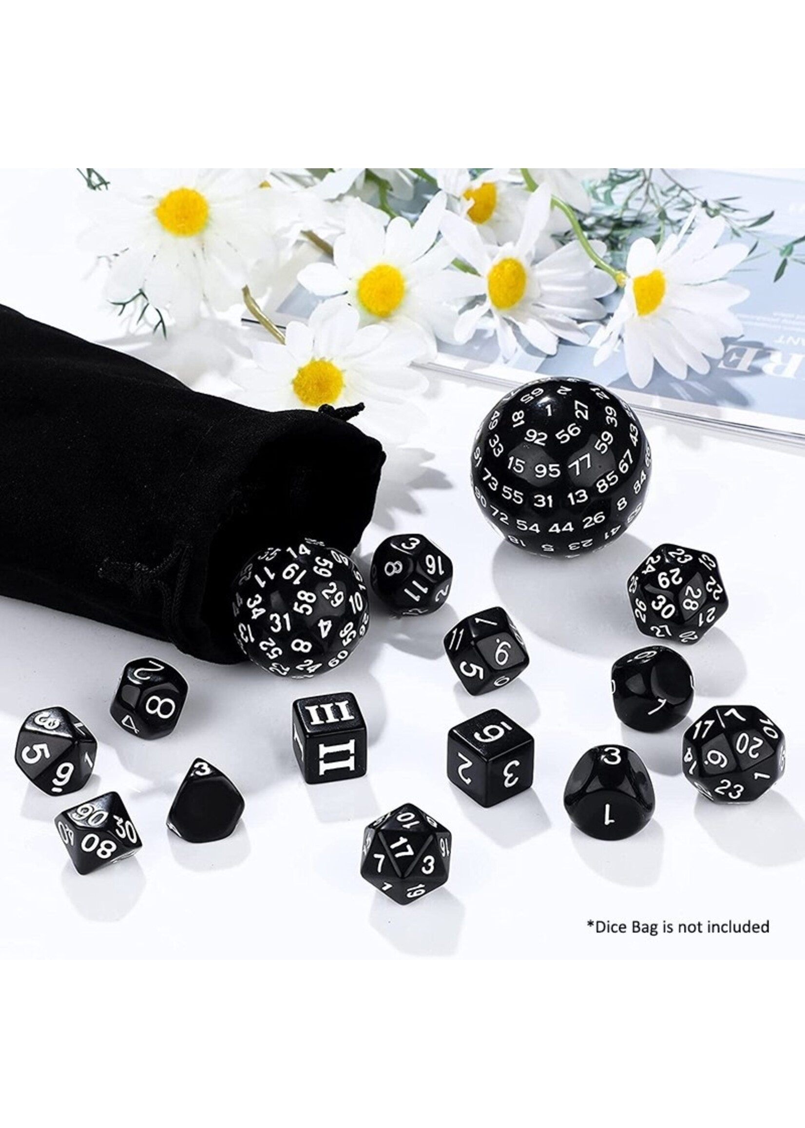 DICE HABIT COMPLETE DICE SET D3-D100 BLACK