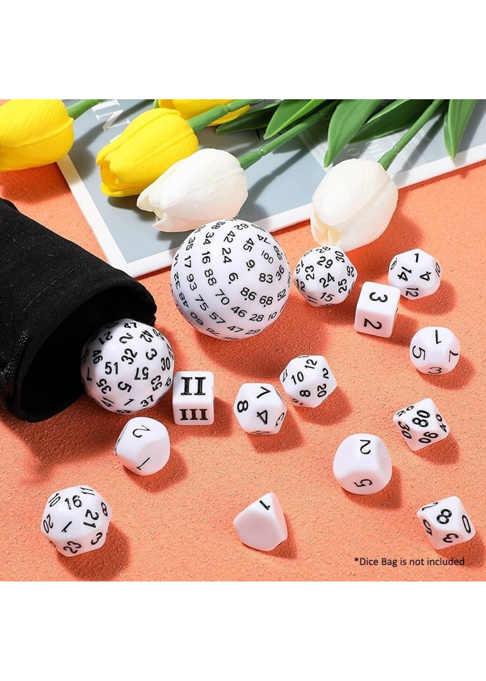 DICE HABIT COMPLETE DICE SET D3-D100 WHITE