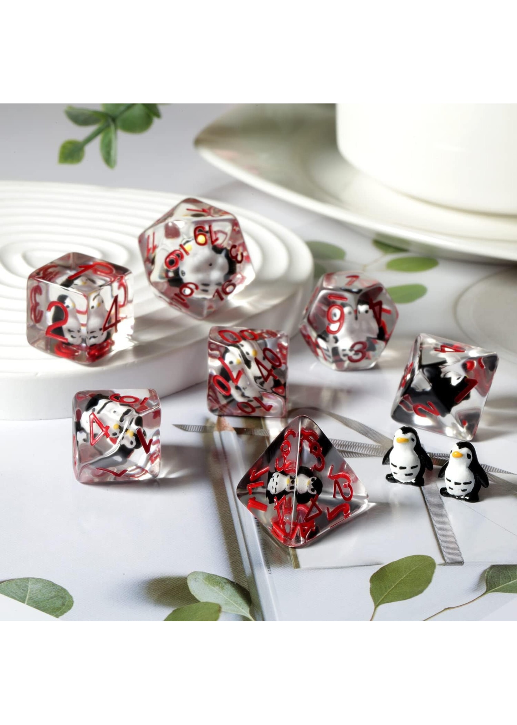 DICE HABIT RESIN DICE PENGUIN 7PC SET